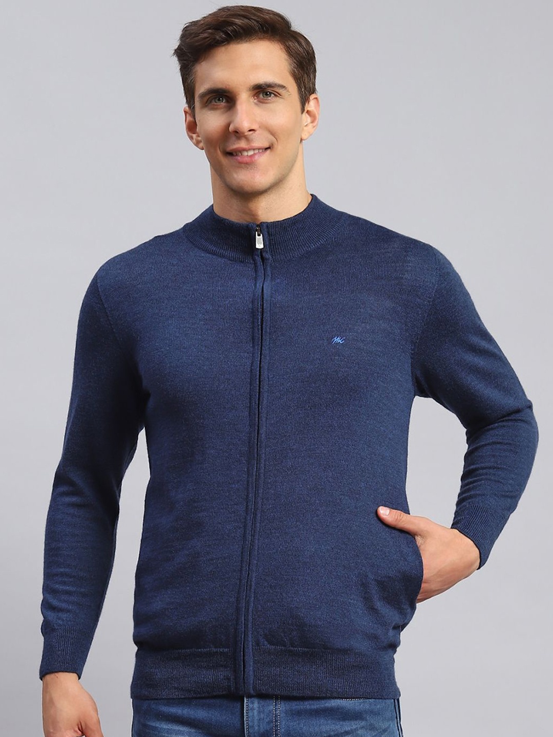 

Monte Carlo Men Woollen Pullover, Navy blue