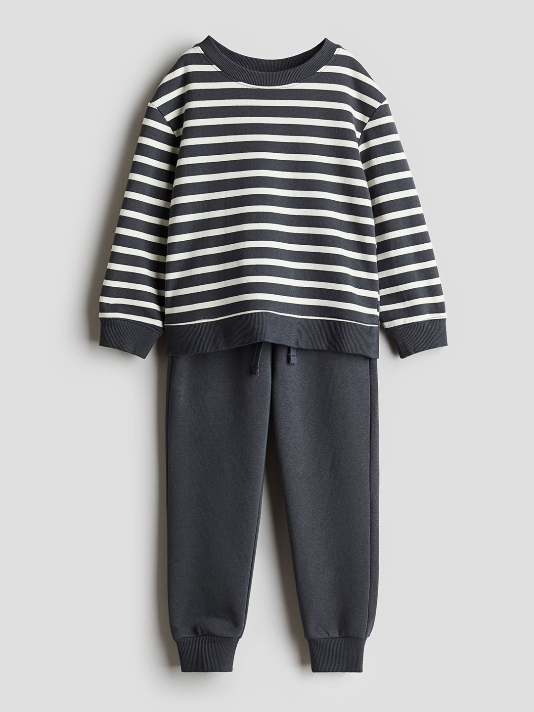 

H&M Boy Striped 2-Piece Sweatshirt Set, Grey