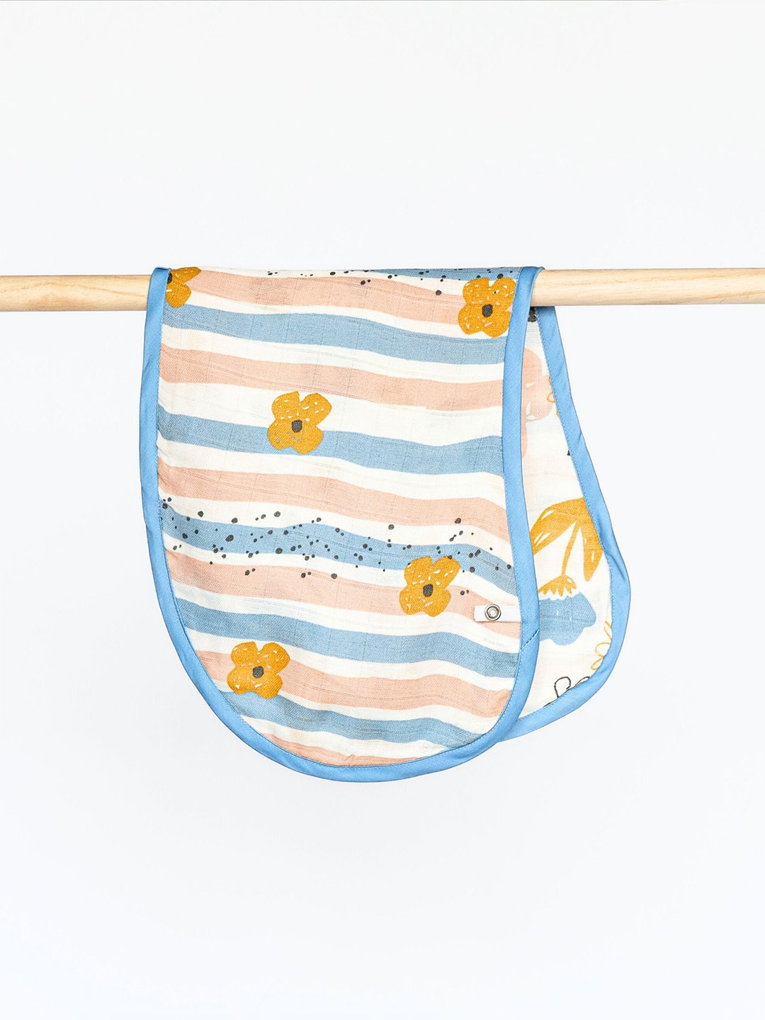 

cocoon care Printed 2 In 1 Softer Bib & Burp Cloth, White
