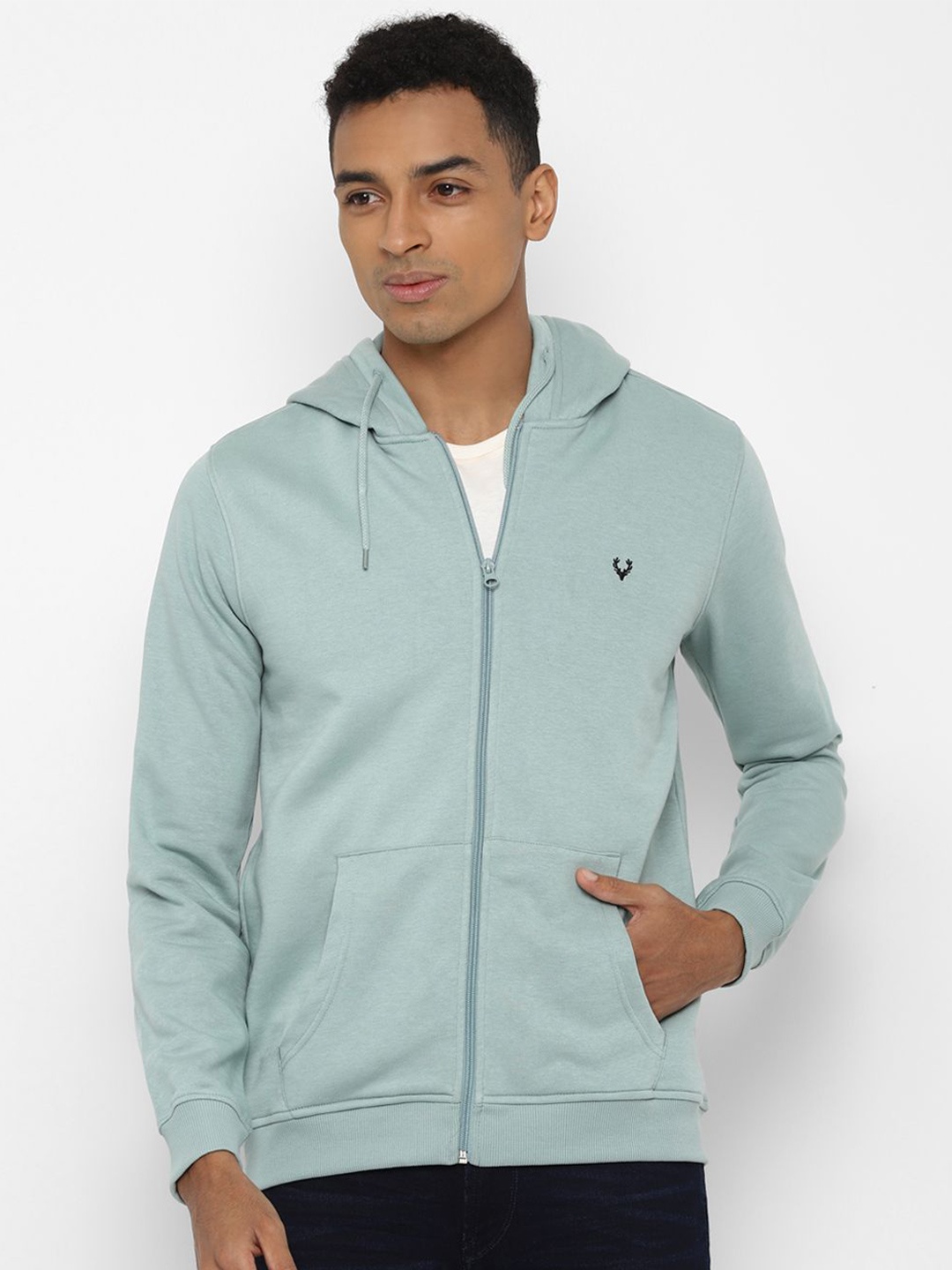 

Allen Solly Men Hooded Sweatshirt, Green