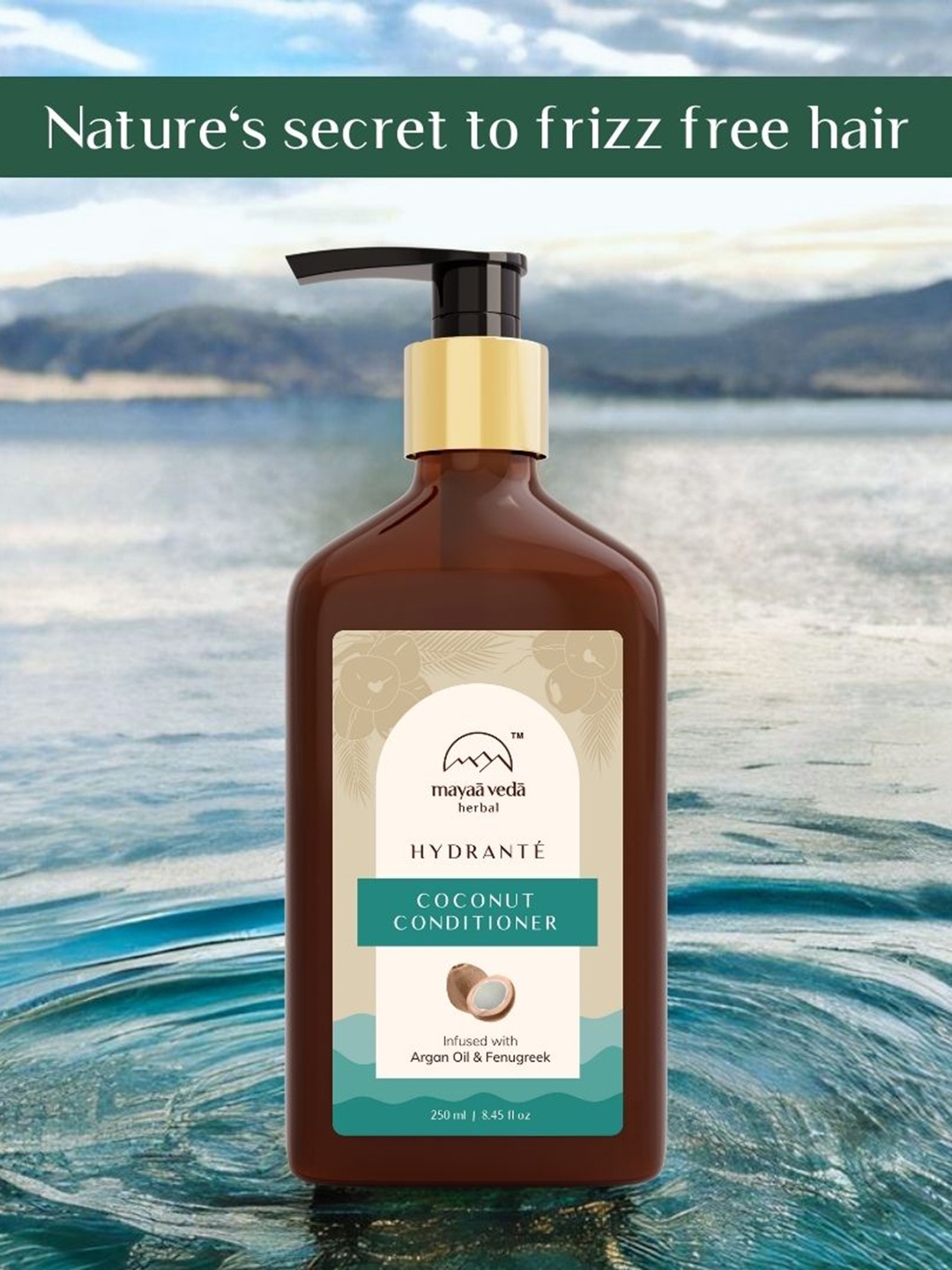 

Mayaa Veda Herbal Hydrante Coconut Conditioner With Argan Oil & Fenugreek-250ml, Brown