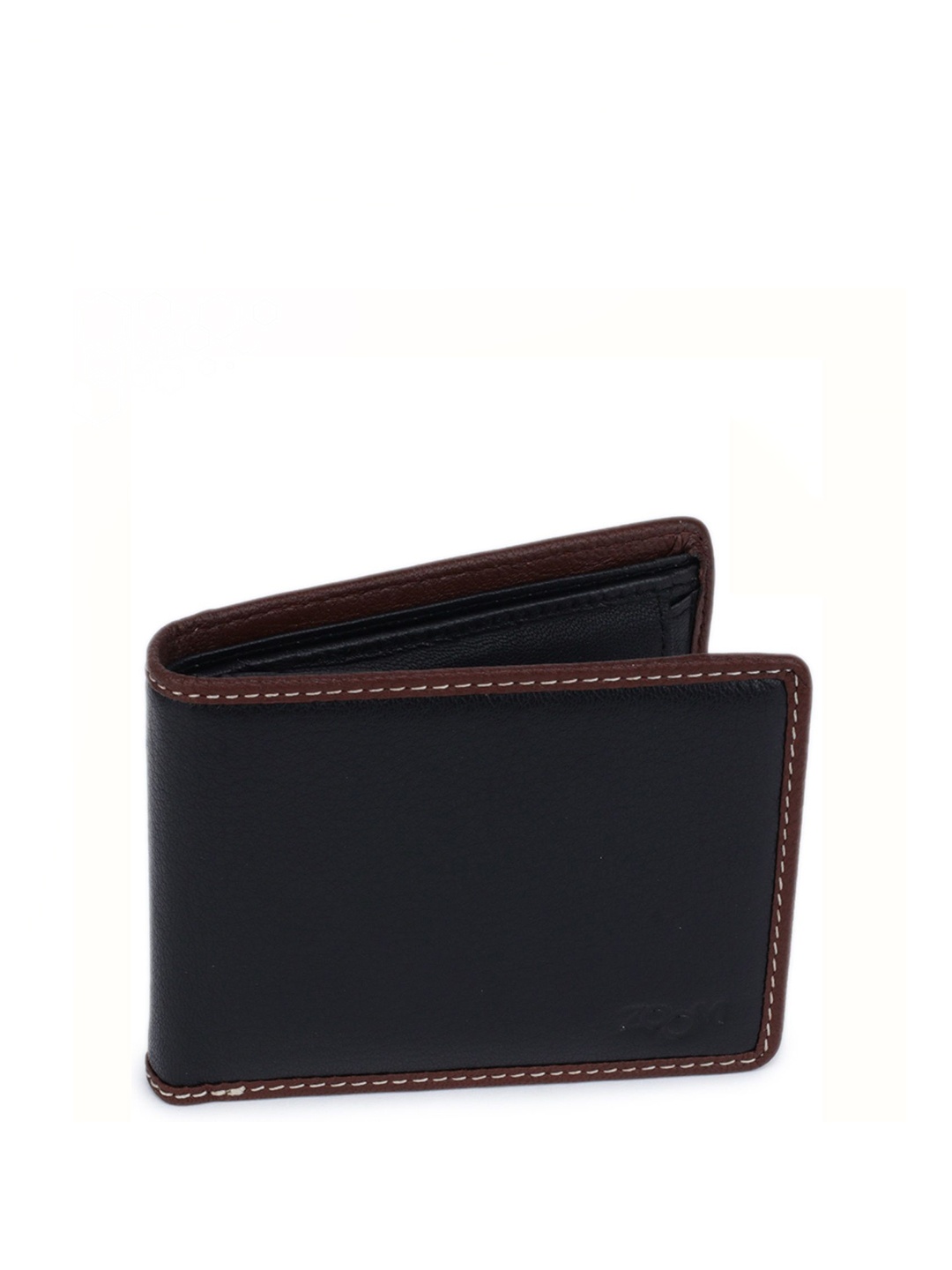 

Zoom Shoes Men Textured Leather Two Fold Wallet, Black