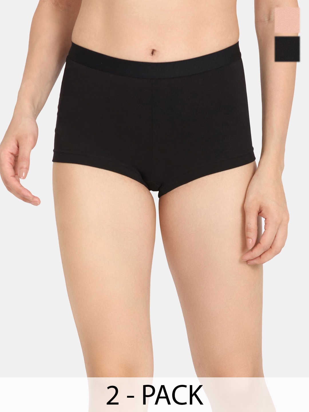 

Rosaline by Zivame Women Pack Of 2 Assorted Short Briefs RO2076FASHBGLDN