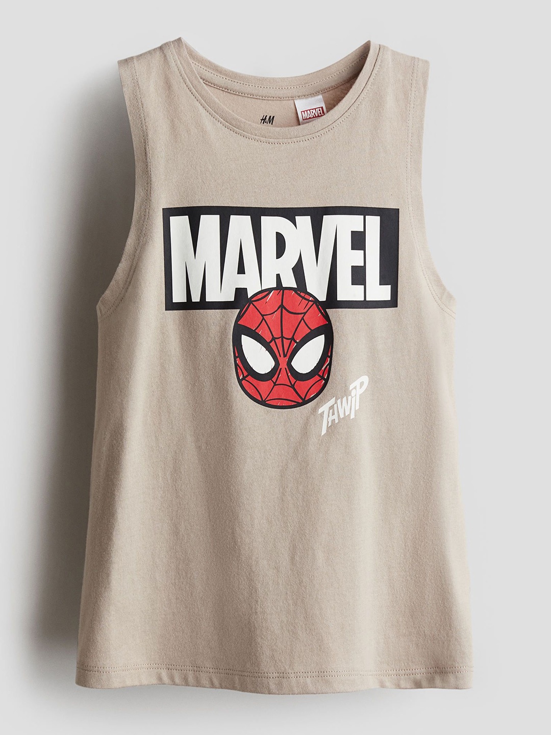 

H&M Boys Print-Motif Vest Top, Beige