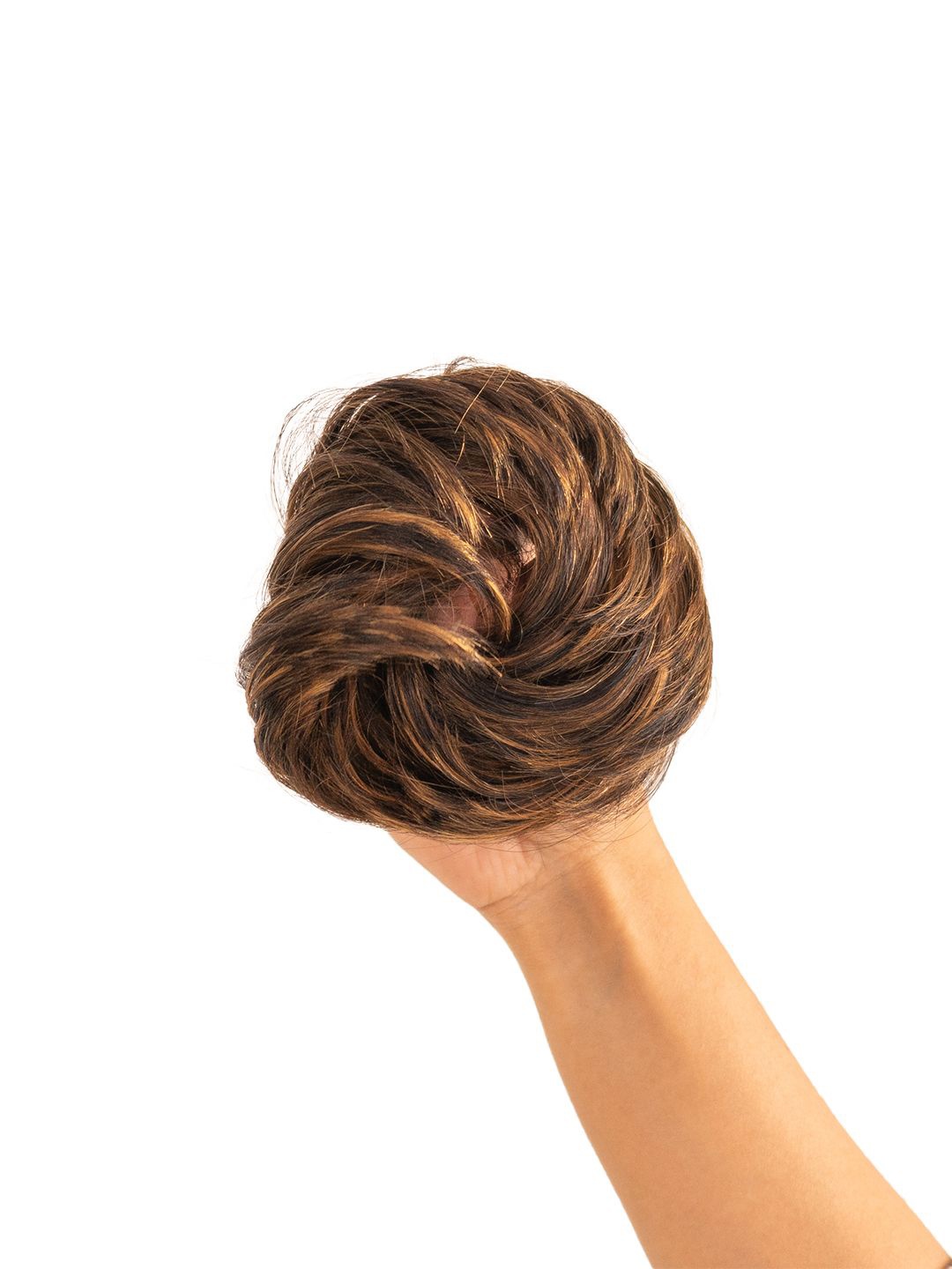 

Gemeria Hair Faux Scrunchie Bun - Caramel Balayage, Brown