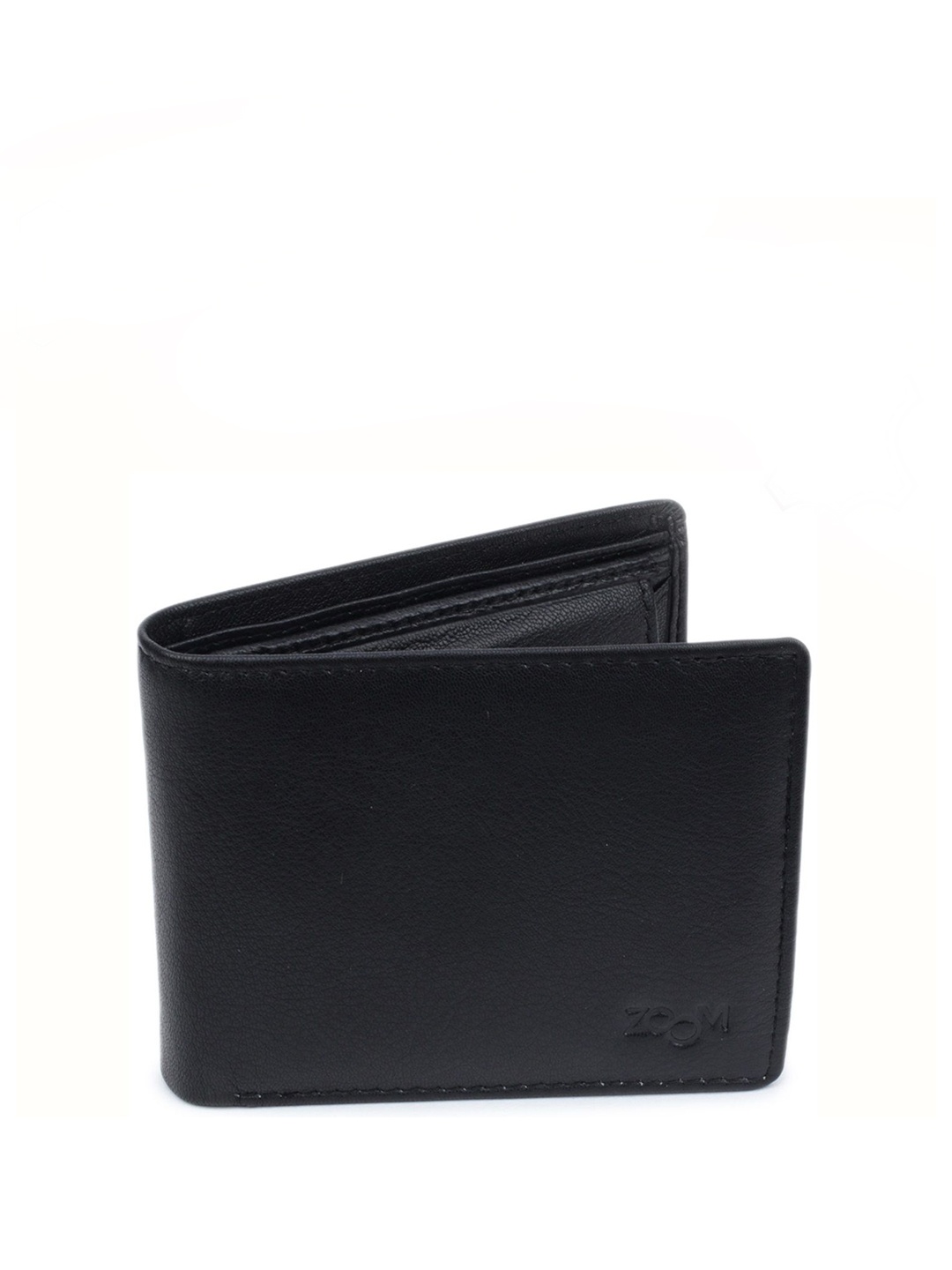 

Zoom Shoes Men Textured Leather Two Fold Wallet, Black