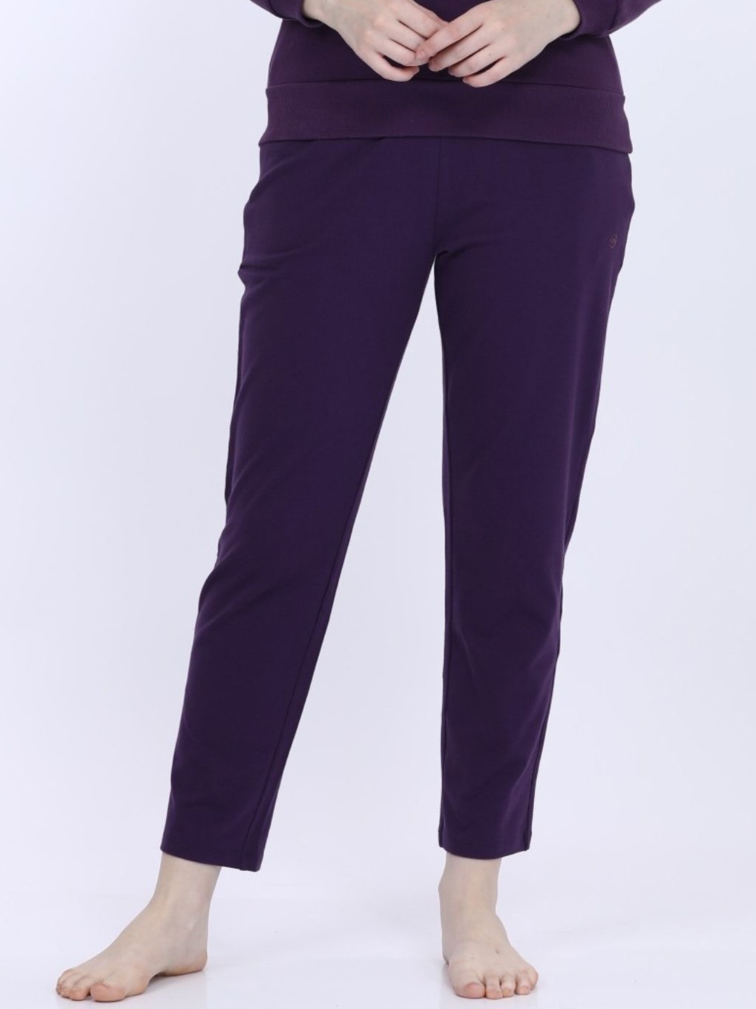 

MAYSIXTY Women Mid-Rise Lounge Pants, Purple