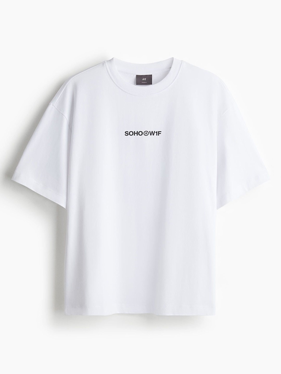 

H&M Men Loose Fit Printed T-shirt, White