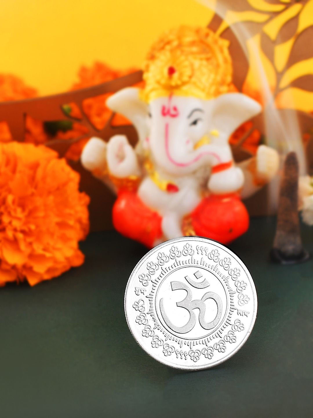 

Studio Voylla 925 Sterling Silver Om Silver Coins 10 Gm