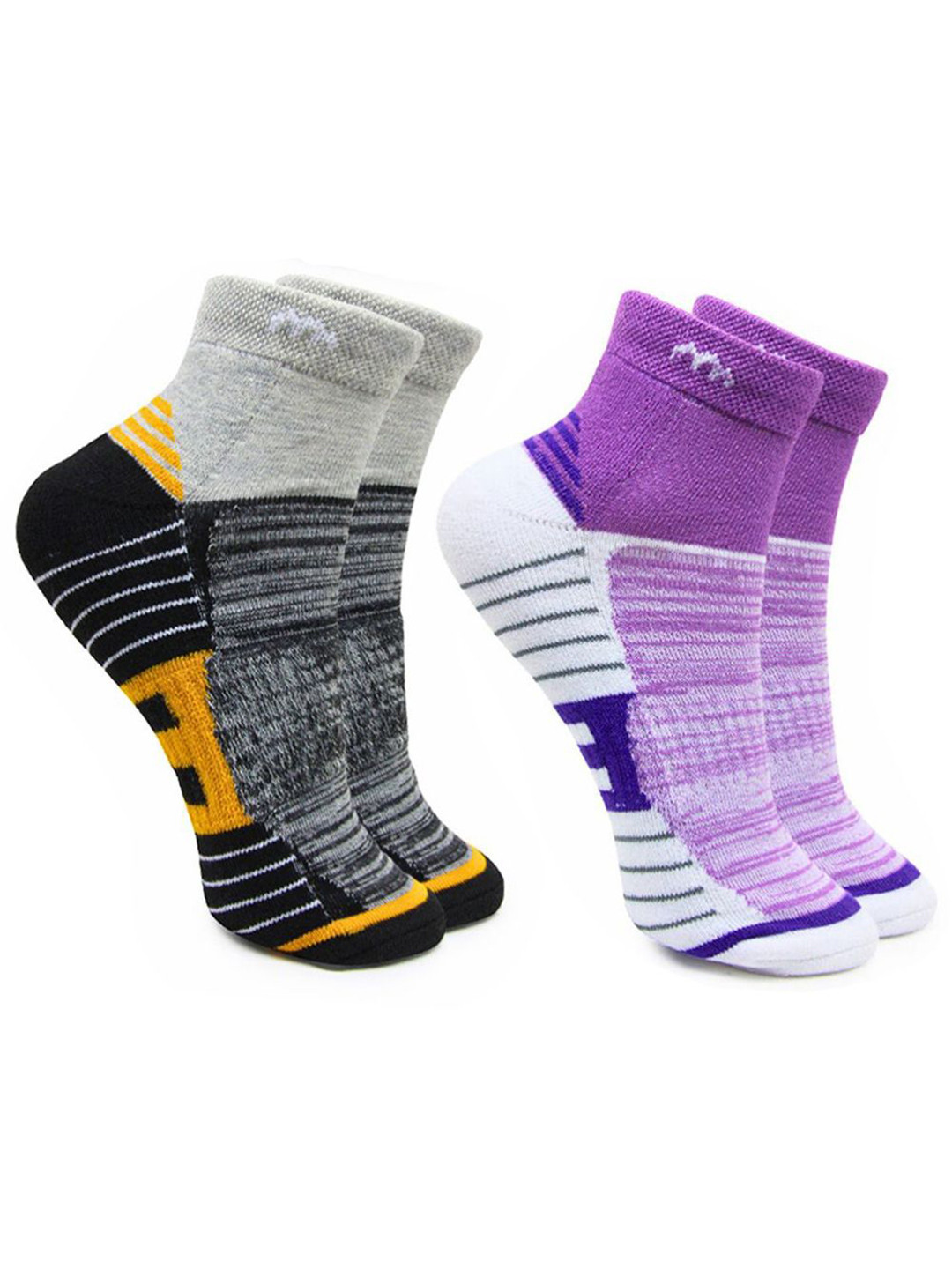 

BAESD Women Pack Of 2 Patterned Ankle Length Socks, Grey