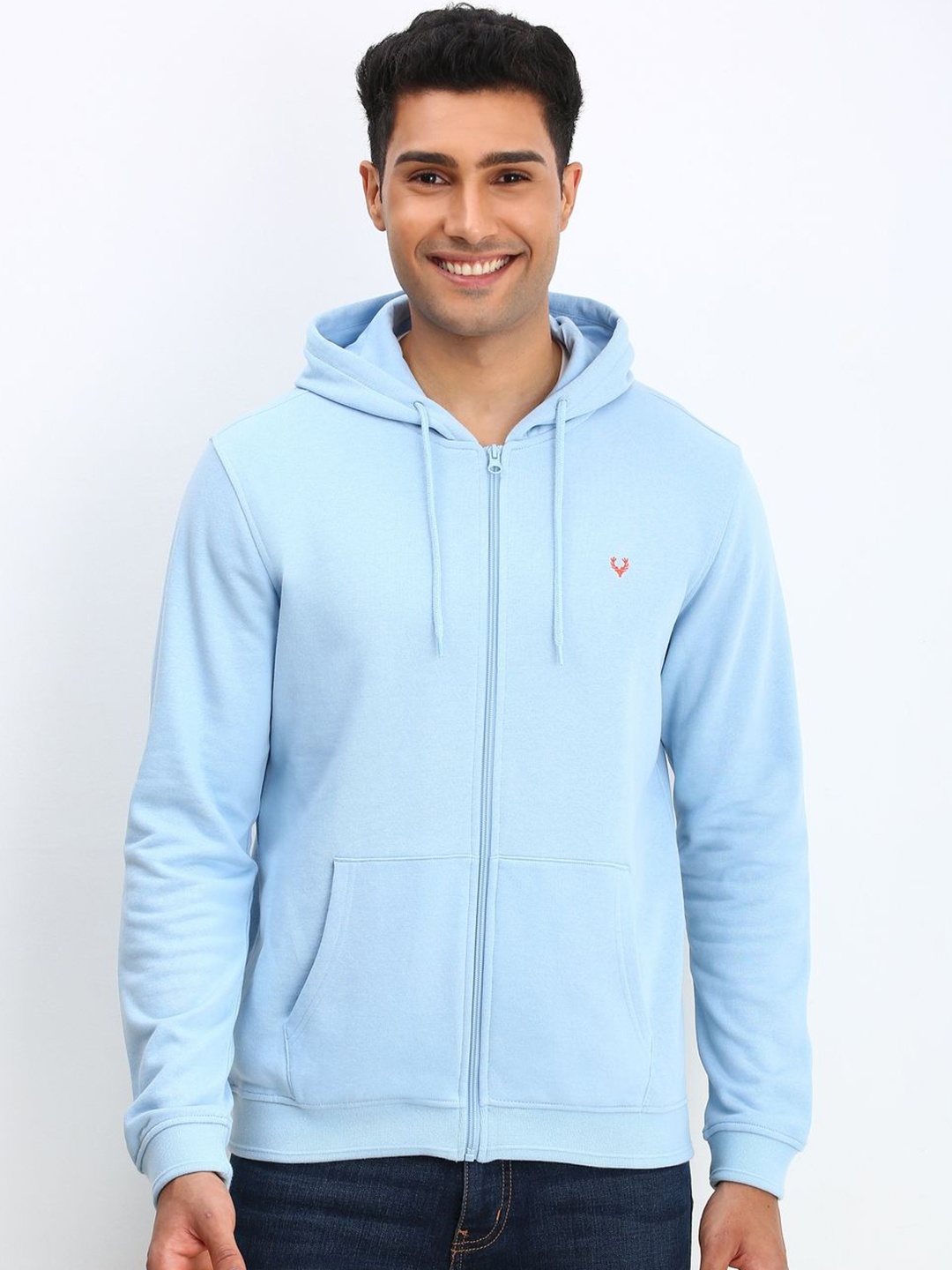 

Allen Solly Men Hooded Sweatshirt, Blue