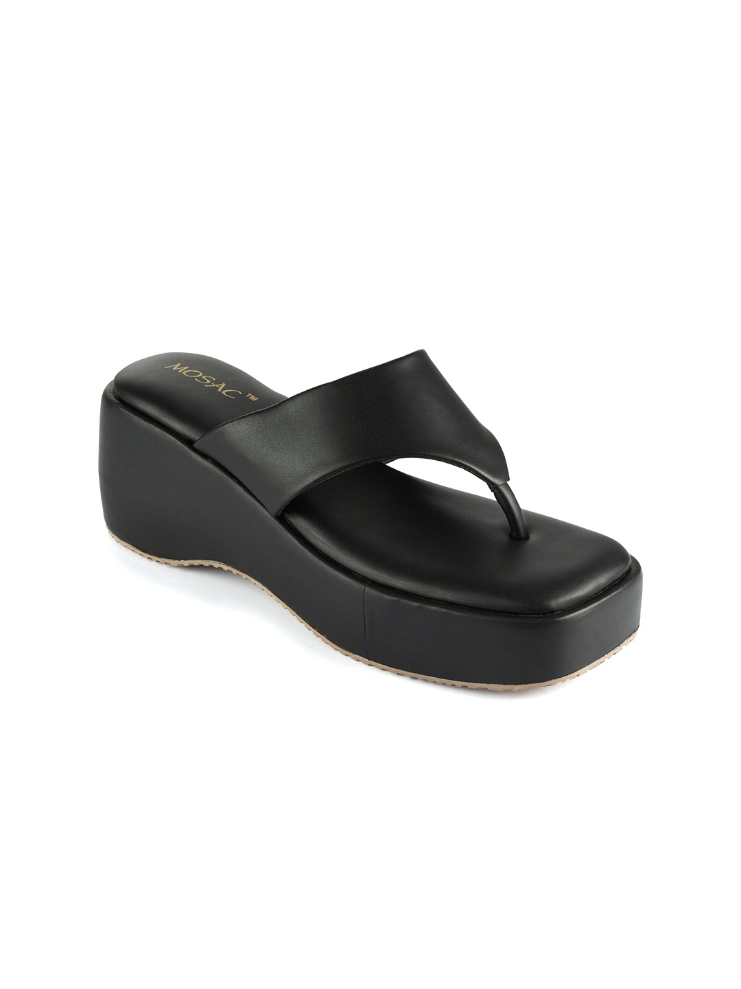 

MOSAC Platform Heel Sandals, Black