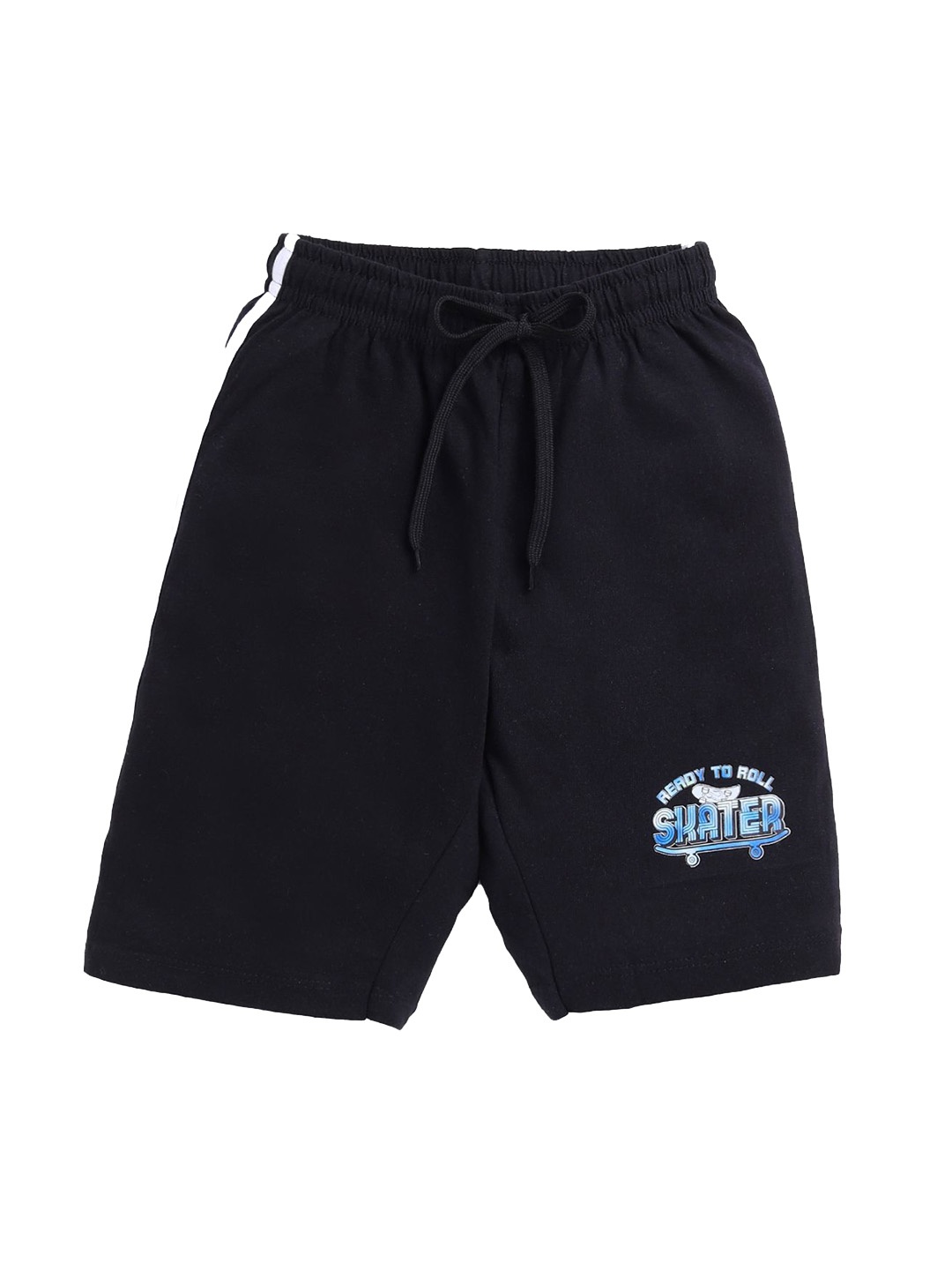 

E-TEENZ Boys Printed Pure Cotton Shorts, Black