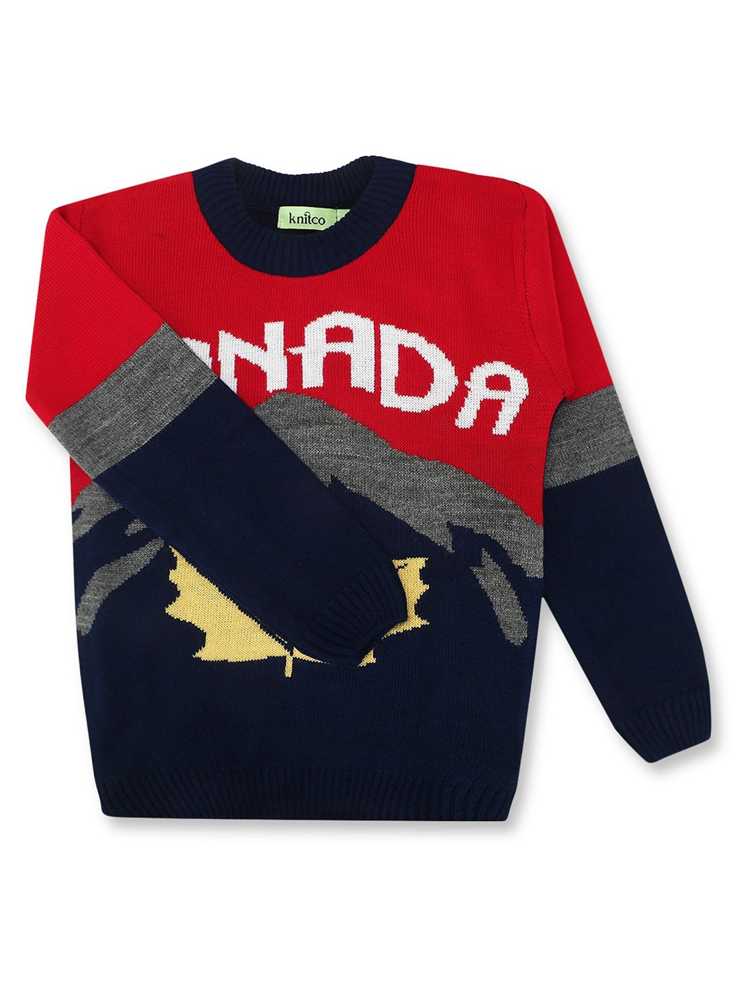 

KNITCO Unisex Kids Typography Pullover, Black