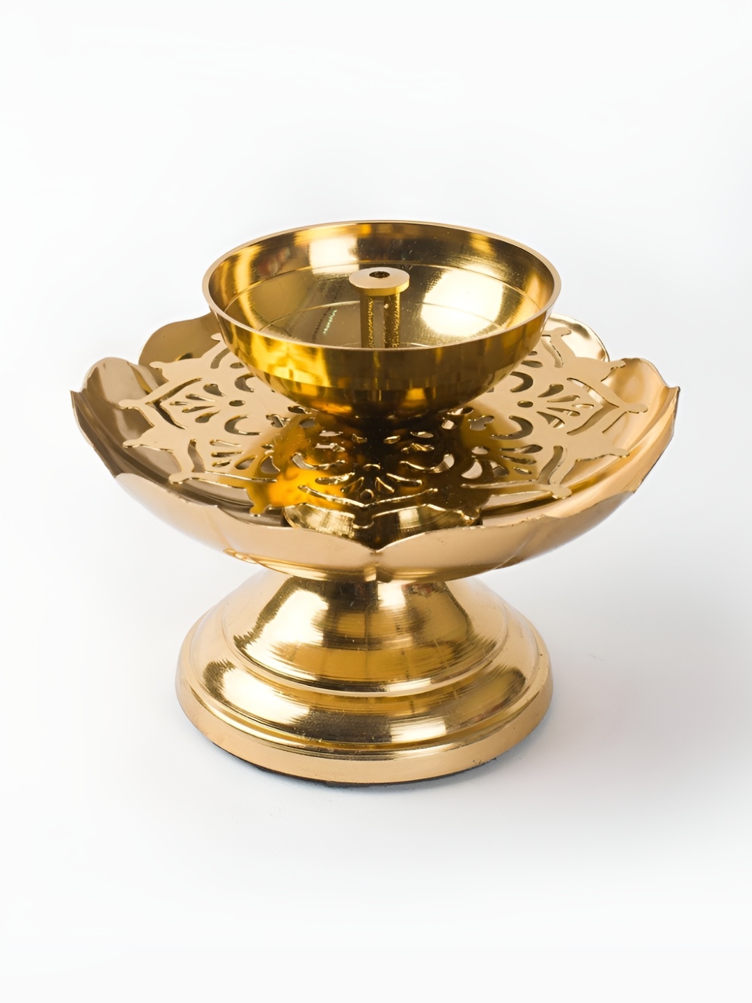 

Fabindia GoldToned Metal Diya Gift Set, Gold