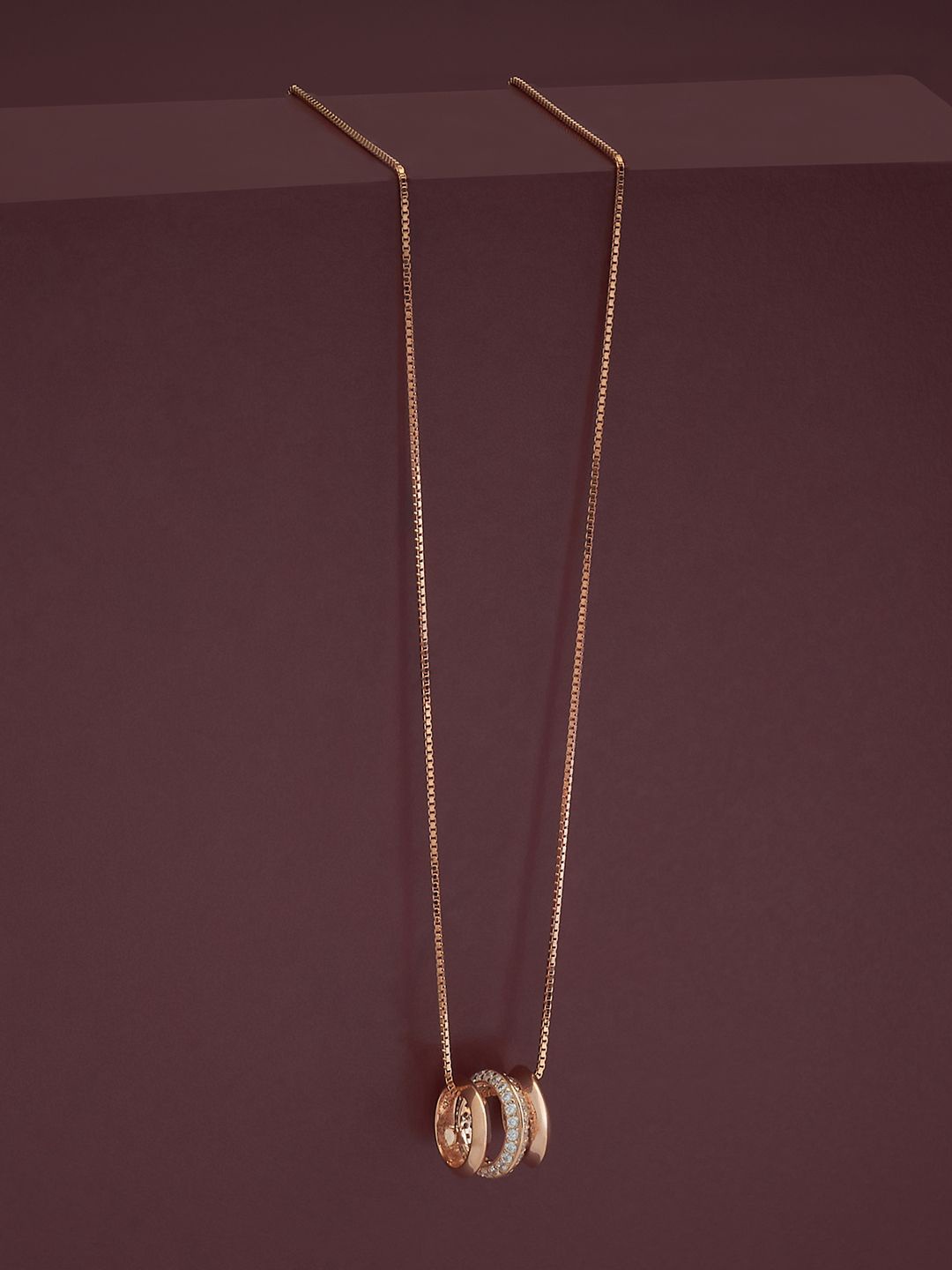 

Kushal's Fashion Jewellery Gold Plated 92.5 Pure Silver Cubic Zirconia Necklace