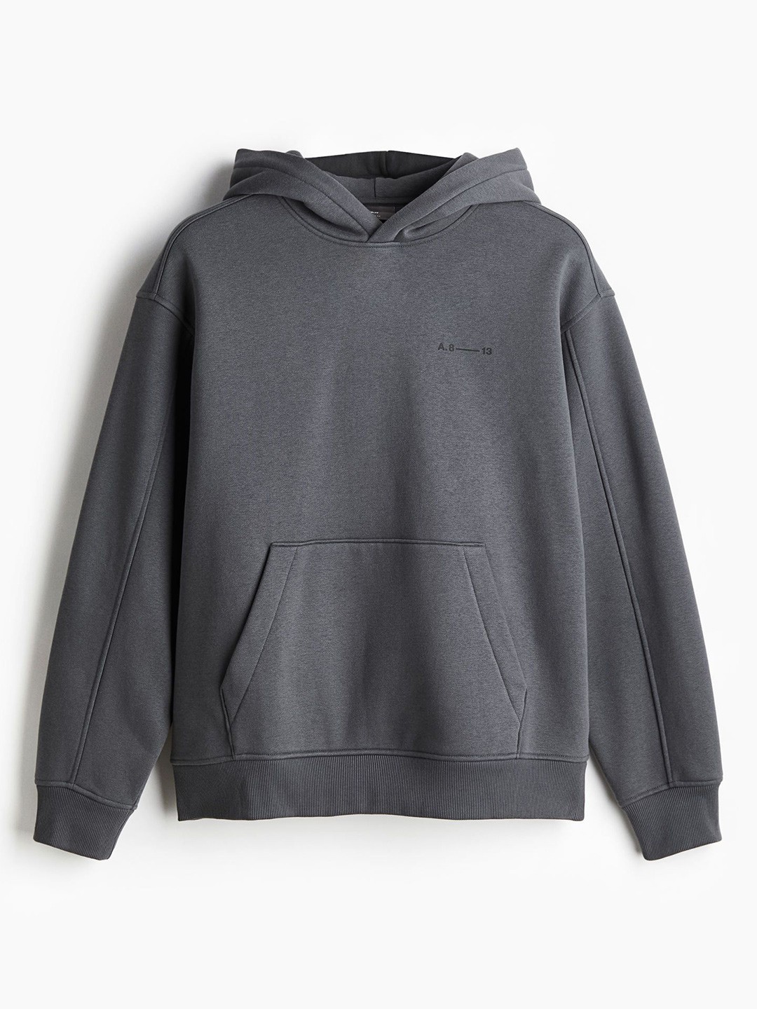 

H&M Loose Fit Printed Hoodie, Grey