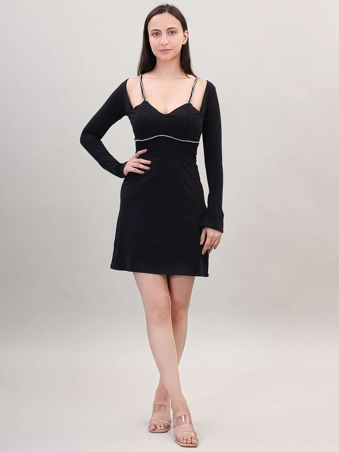 

KRICKEE Embellished Sheath Dress, Black