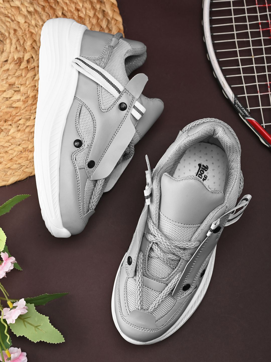 

The Roadster Lifestyle Co Lightweight Laced Up Sneakers, Grey