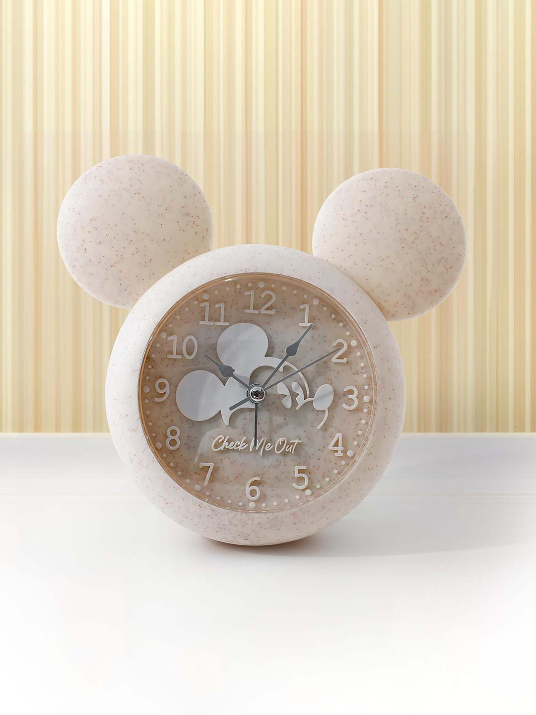 

Ekhasa Grey Textured Contemporary Round Alarm Clock