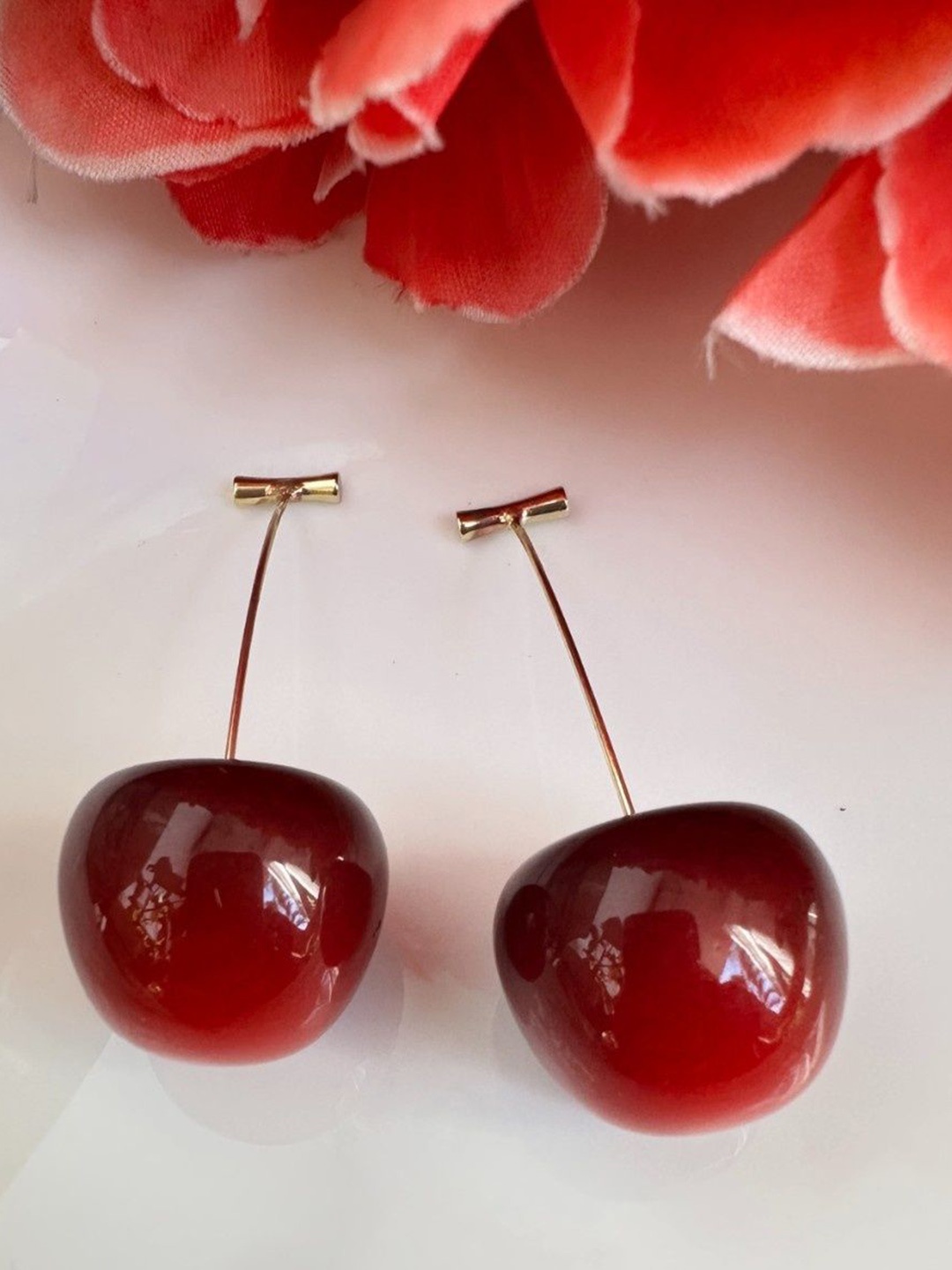 

AMADA JEWELS Cherry Drop Earrings, Red