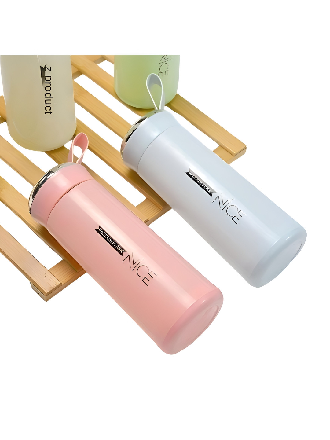

WELOUR Pink & Blue 2 Pieces Glass Water Bottle