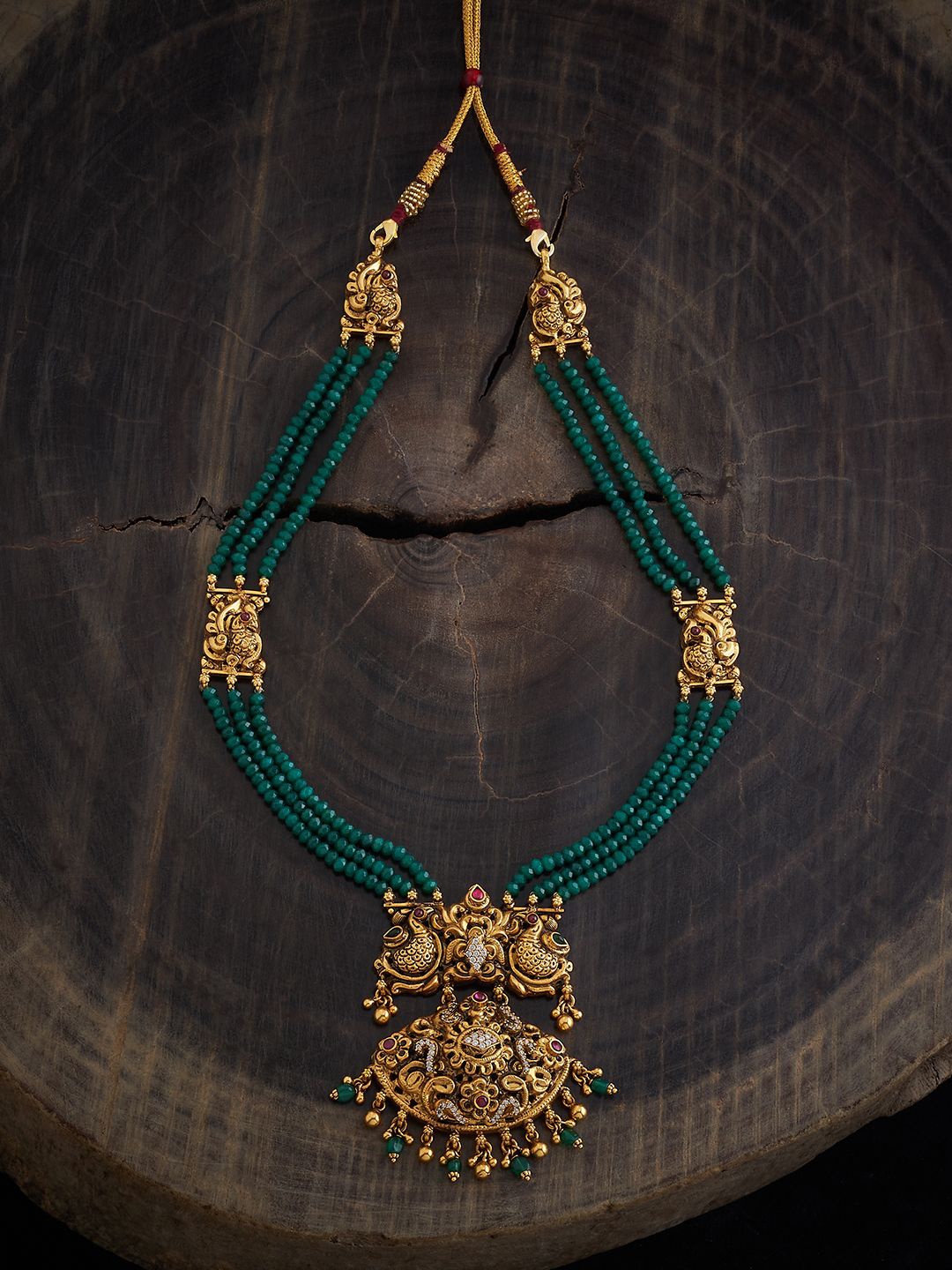 

Kushal's Fashion Jewellery Gold Plated 92.5 Pure Silver Artificial Beads Necklace