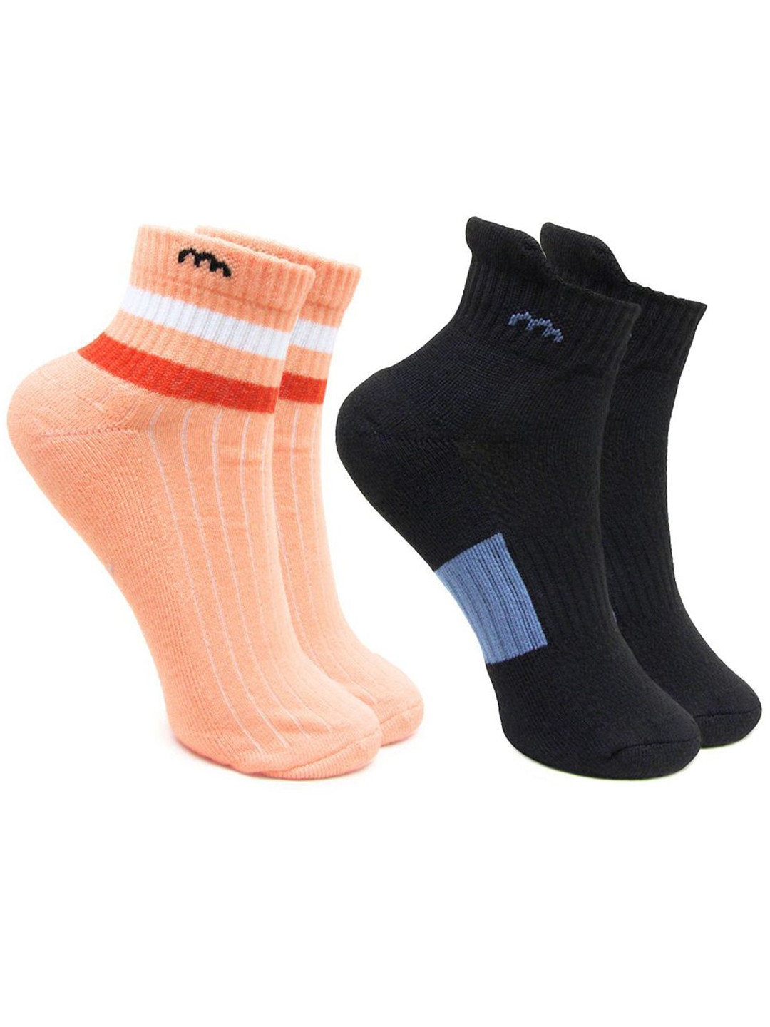 

BAESD Women Pack Of 2 Patterned Ankle Length Socks, Peach