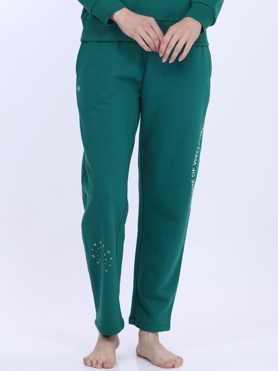 

MAYSIXTY Women Mid-Rise Lounge Pants, Green