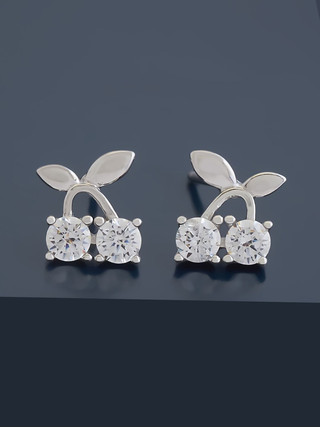 

Kushal's Fashion Jewellery Rhodium Plated 92.5 Pure Silver Cubic Zirconia Studs