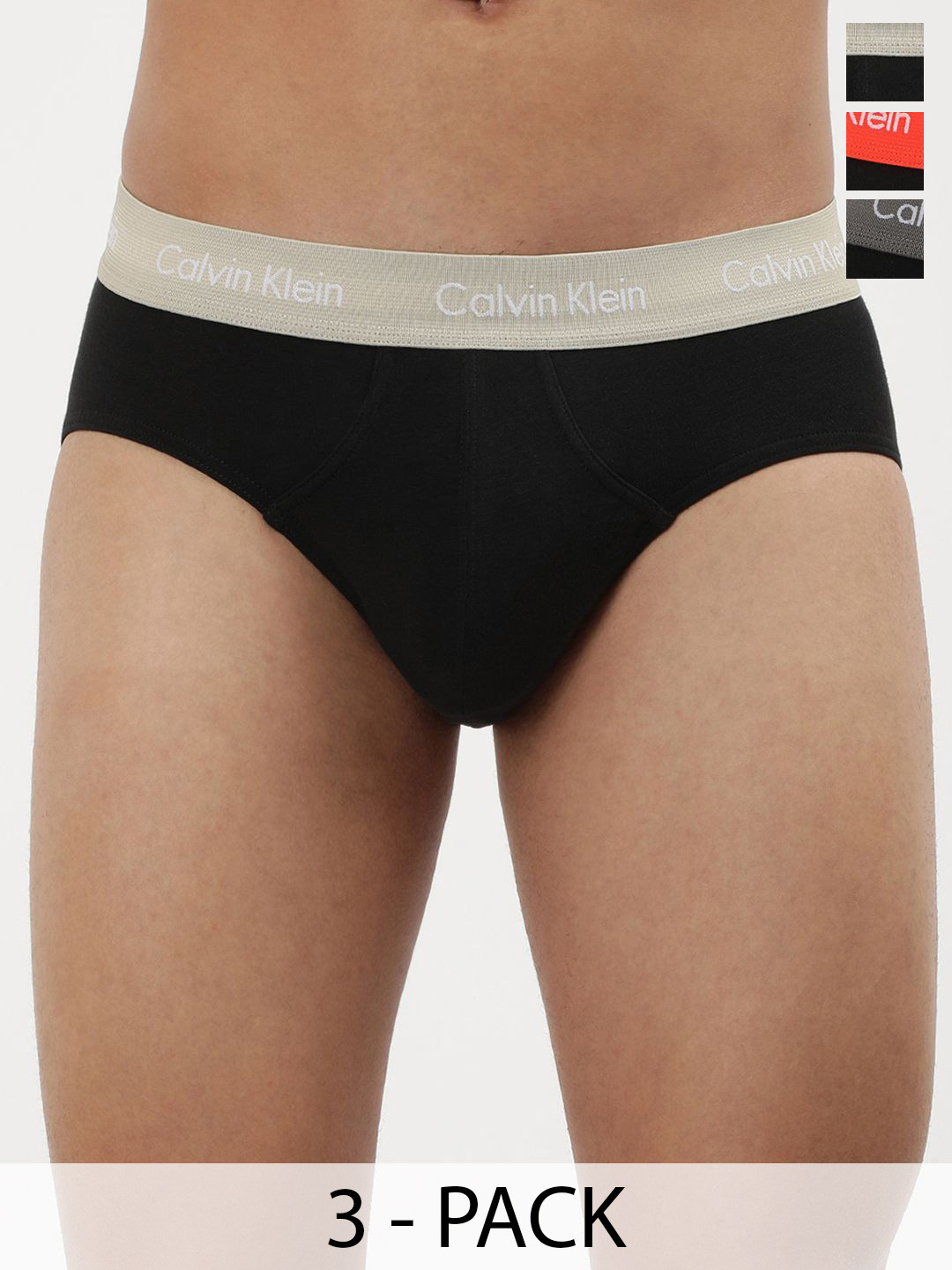 

Calvin Klein Underwear Pack Of 3 Mid-rise Hipster Briefs U2661MWR, Grey