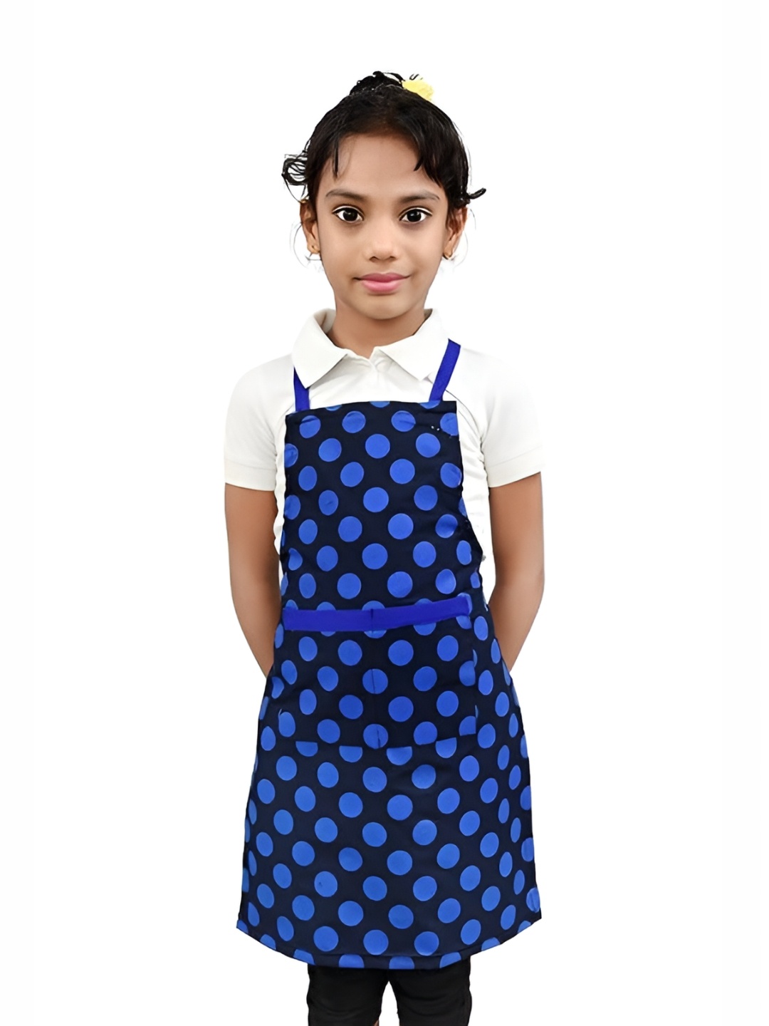

SWITCHON Kids Blue and Black Cotton Apron