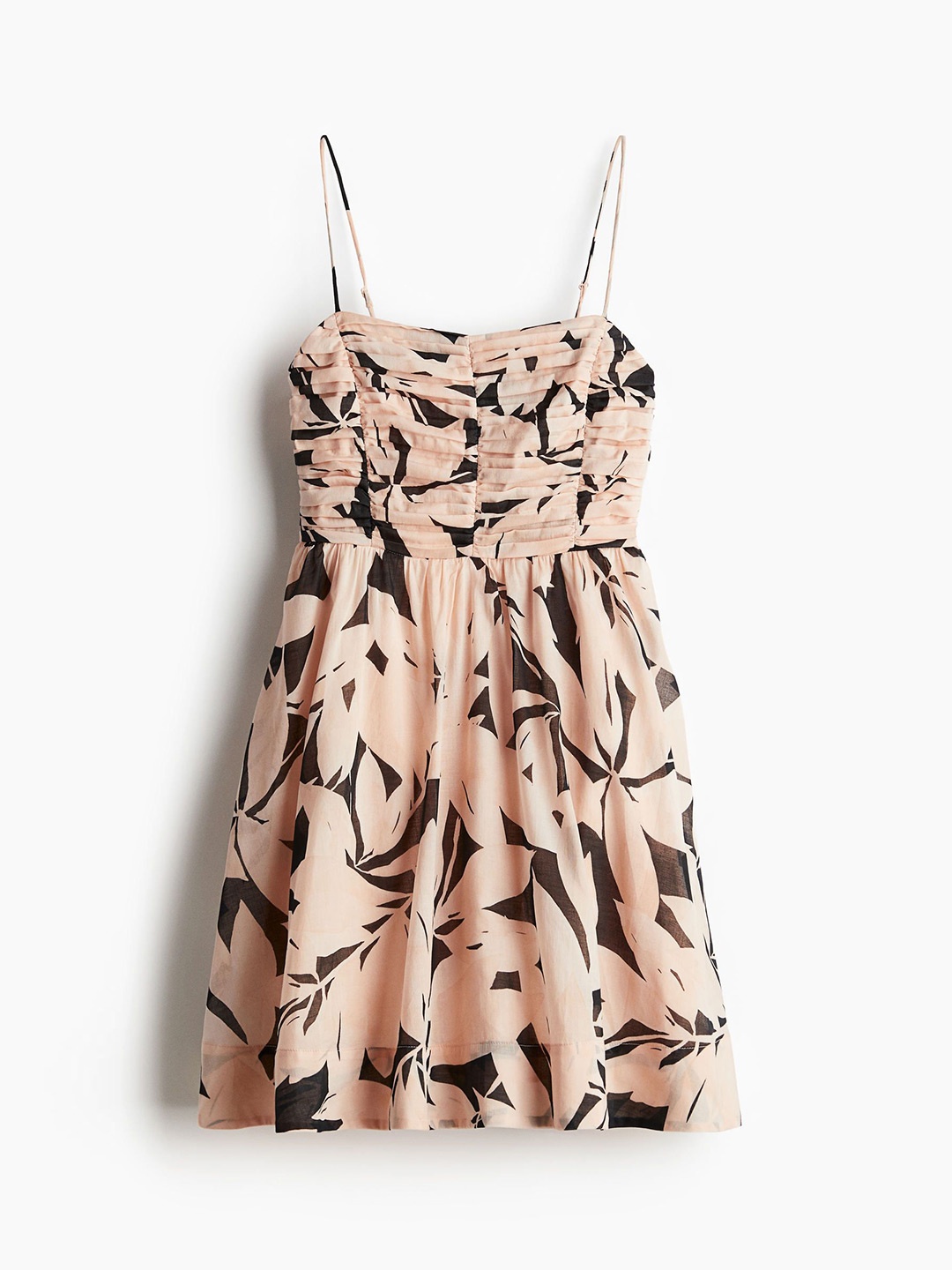 

H&M Printed Flared Skirt Strappy Dress, Pink