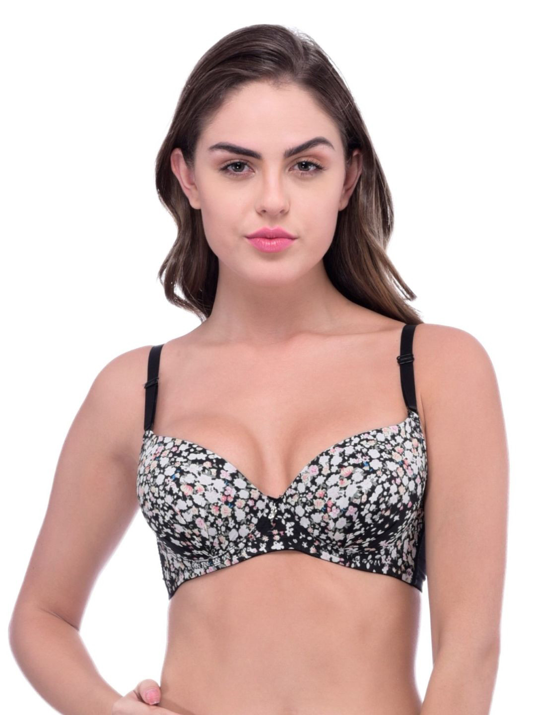 

Poftik Bra Full Coverage Lightly Padded, Black