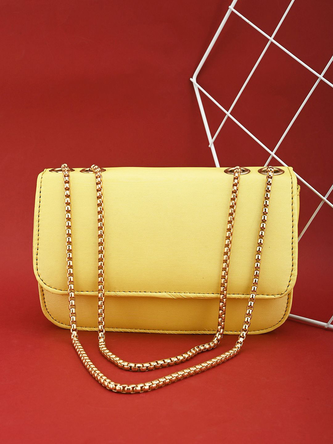 

DressBerry Structured Shoulder Bag, Yellow