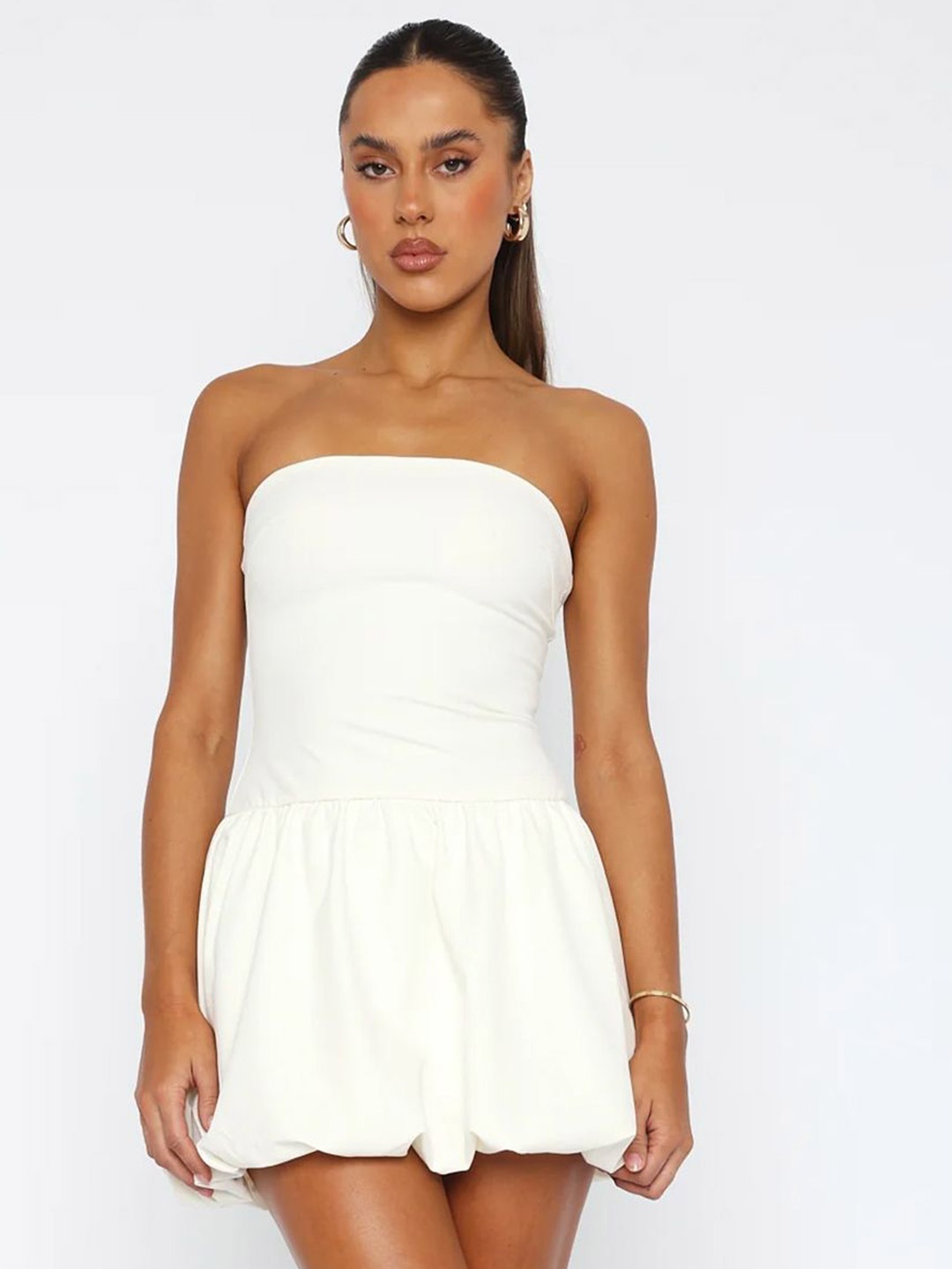 

LULU & SKY Women Fit & Flare Mini Dress, White