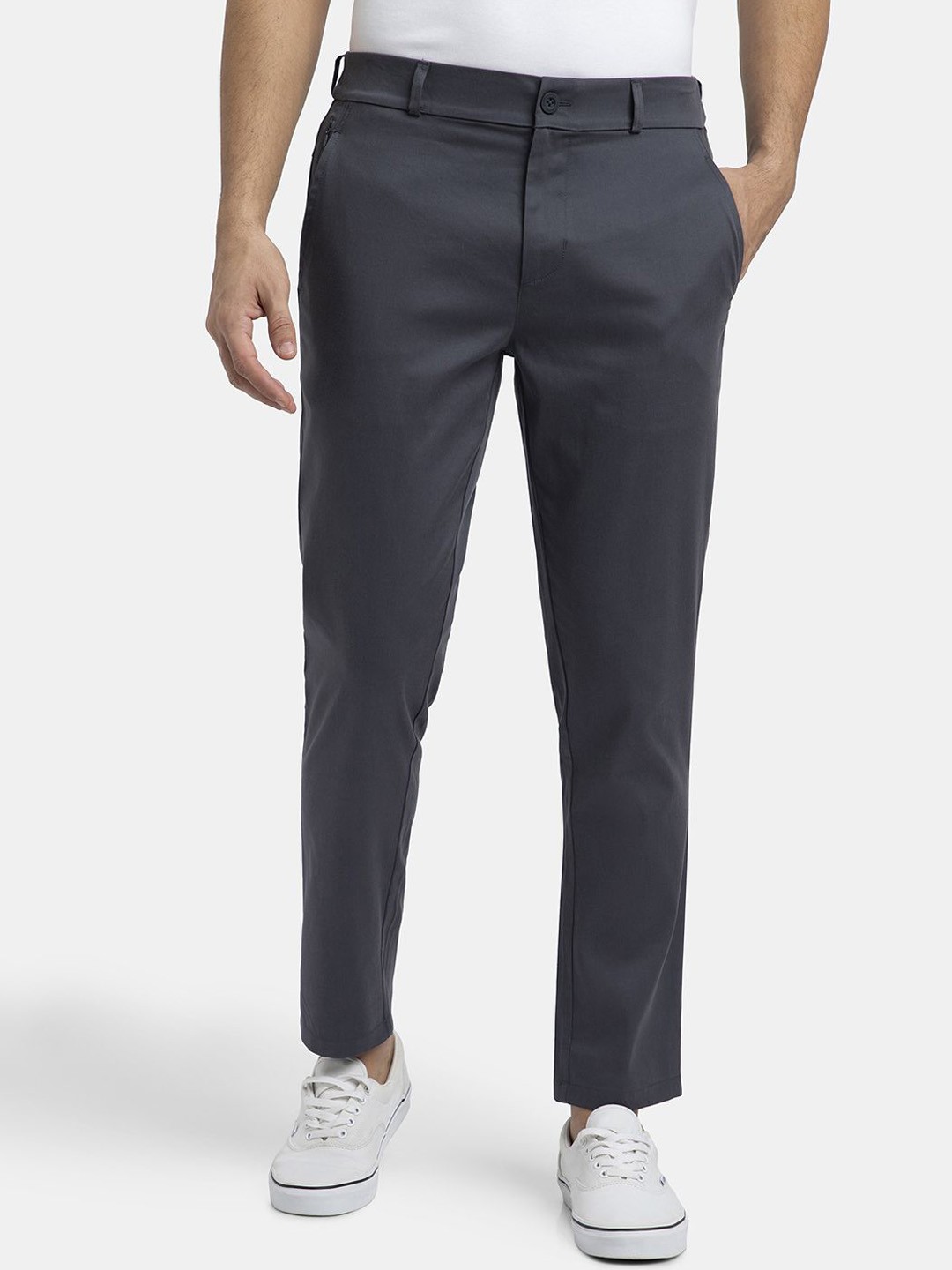 

Jockey Men Super Combed Cotton Rich Woven Fabric Slim Fit All Day Pants-IM26, Grey
