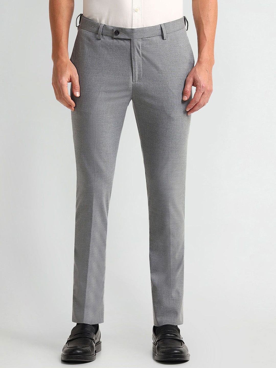 

Arrow Men Urban Slim Fit Formal Trousers, Grey