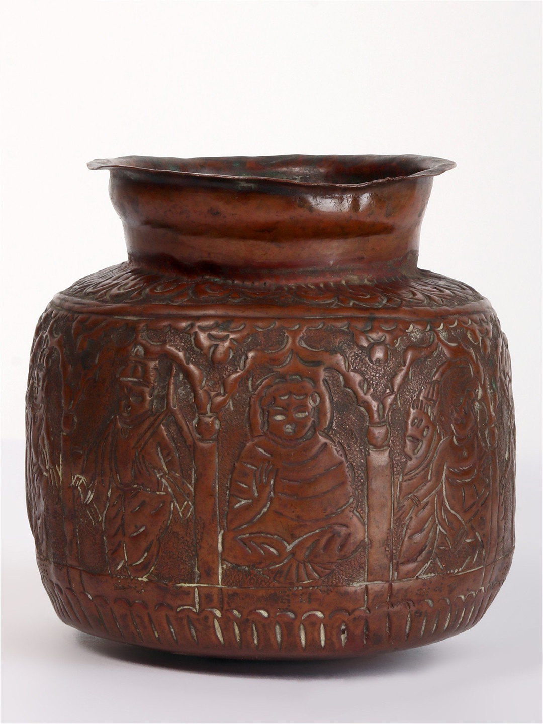 

Exotic India 5" Small Dashavatar of Lord Vishnu Kalash in Copper, Brown