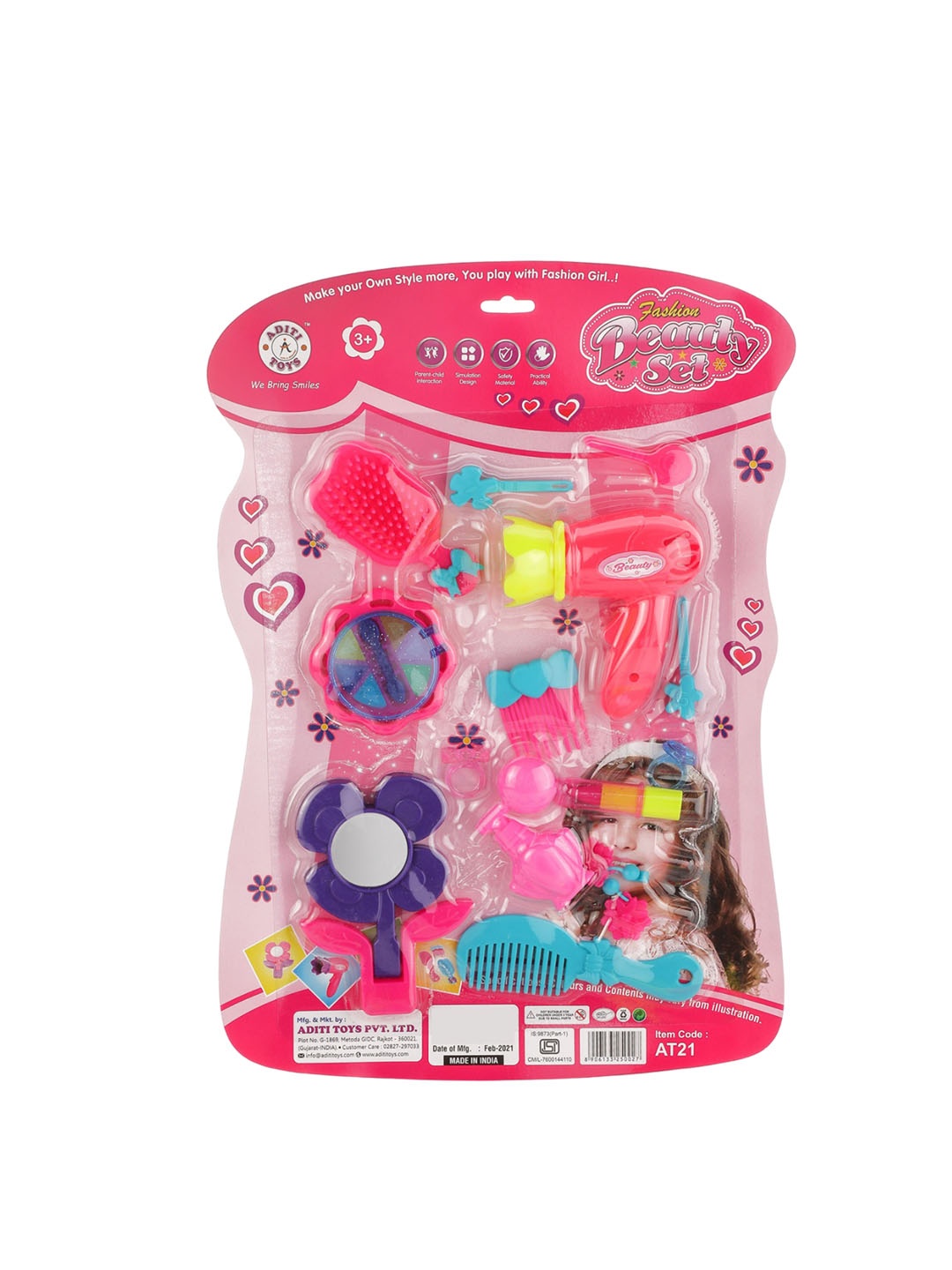 

Aditi Toys Kids Beauty Playset, Pink