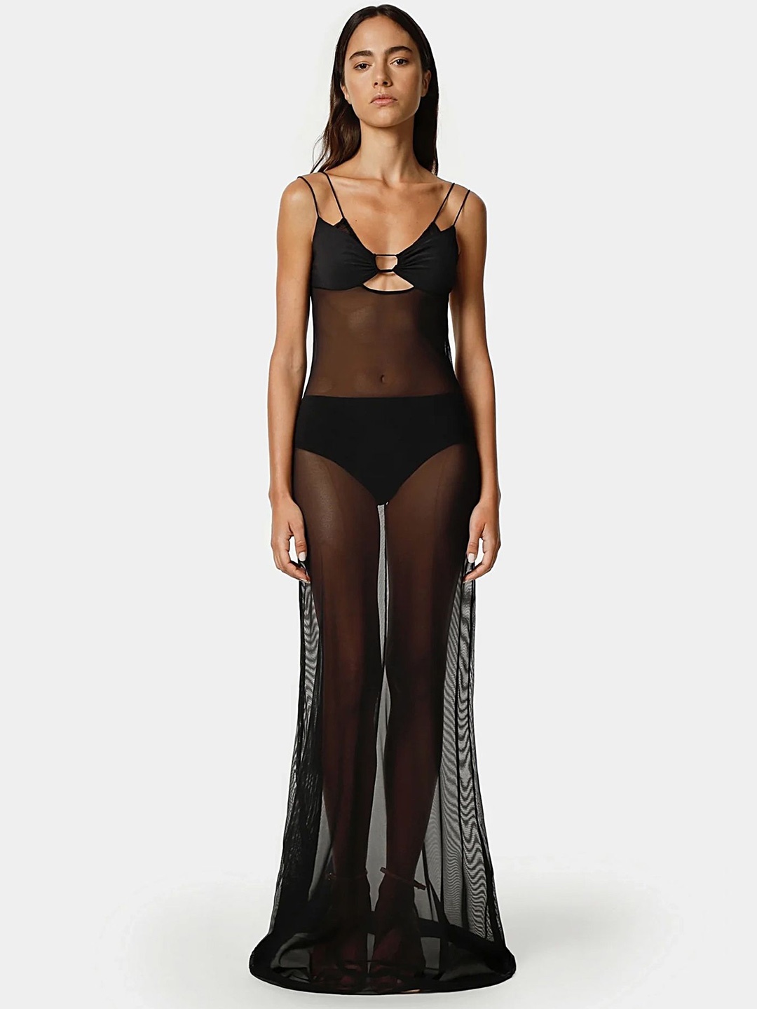 

LULU & SKY Embellished Maxi Dress, Black