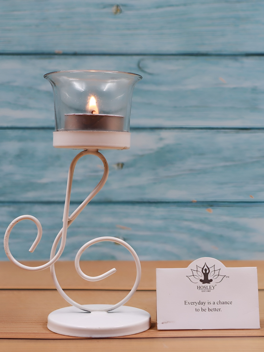 

HOSLEY White Candle Metal Holder