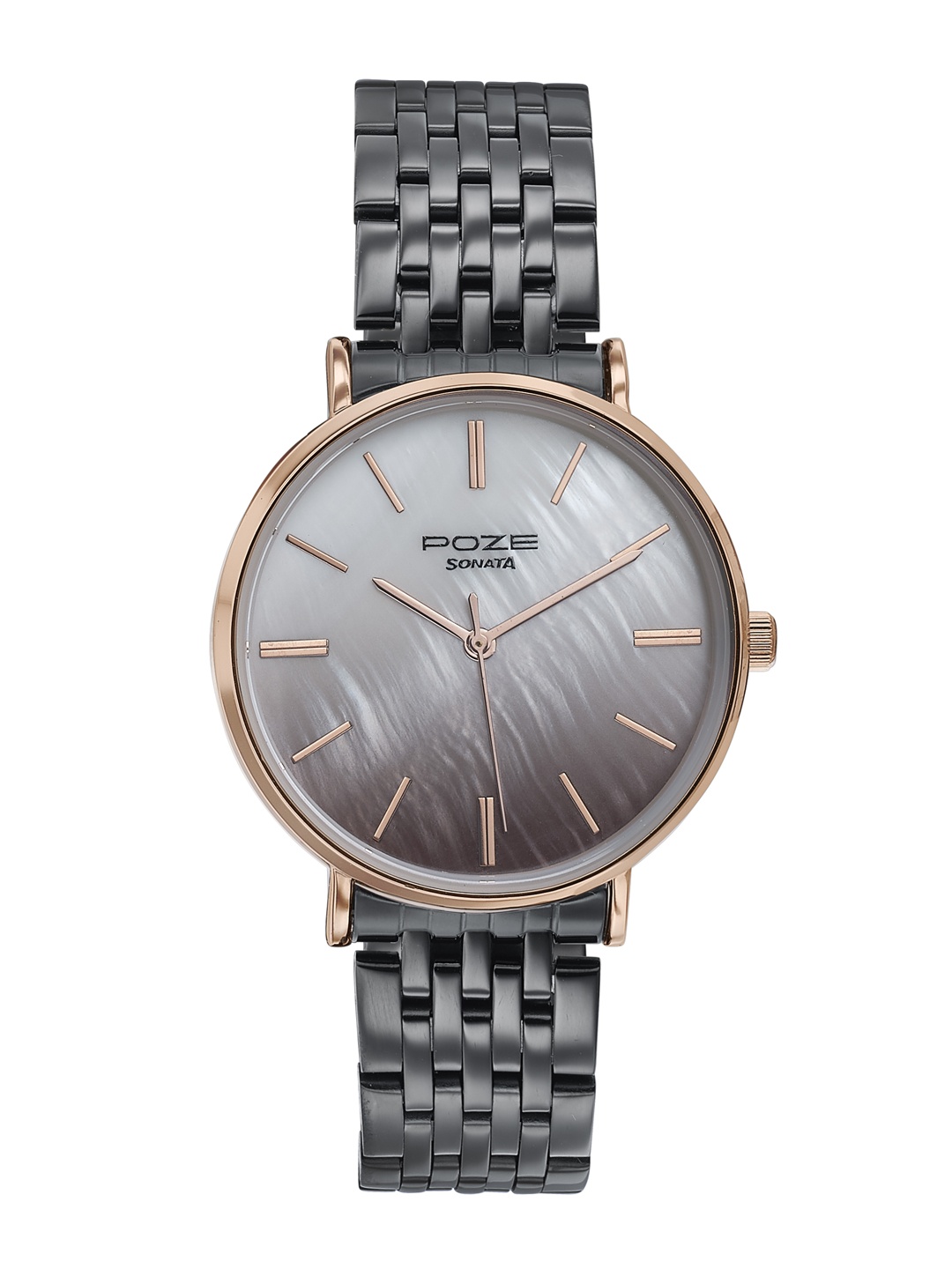 

Sonata Women Poze Analogue Watch With Bracelet - SP80077KM01WF, Grey
