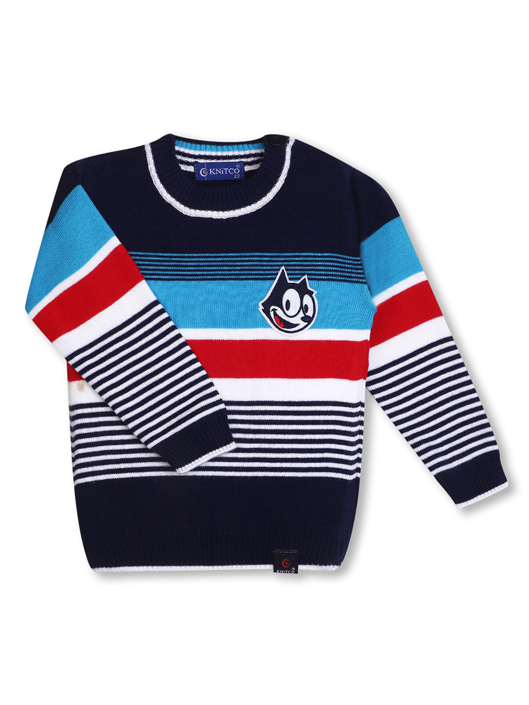 

KNITCO Unisex Kids Striped Pullover, Black