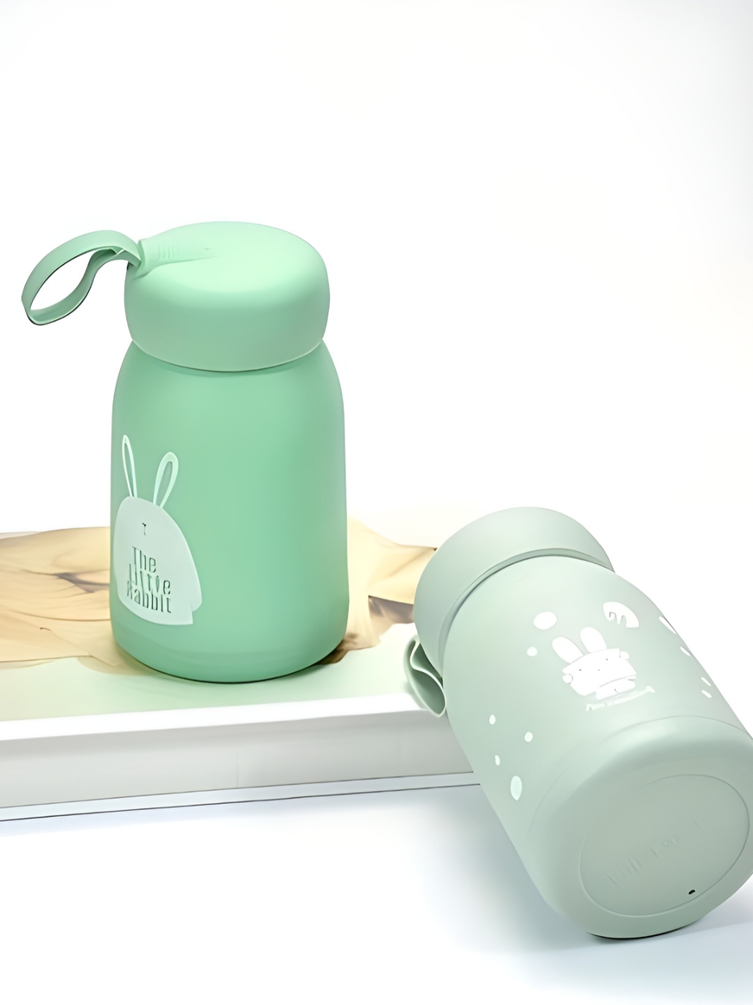 

WELOUR Grey & Green 2 Pieces Glass Water Bottle