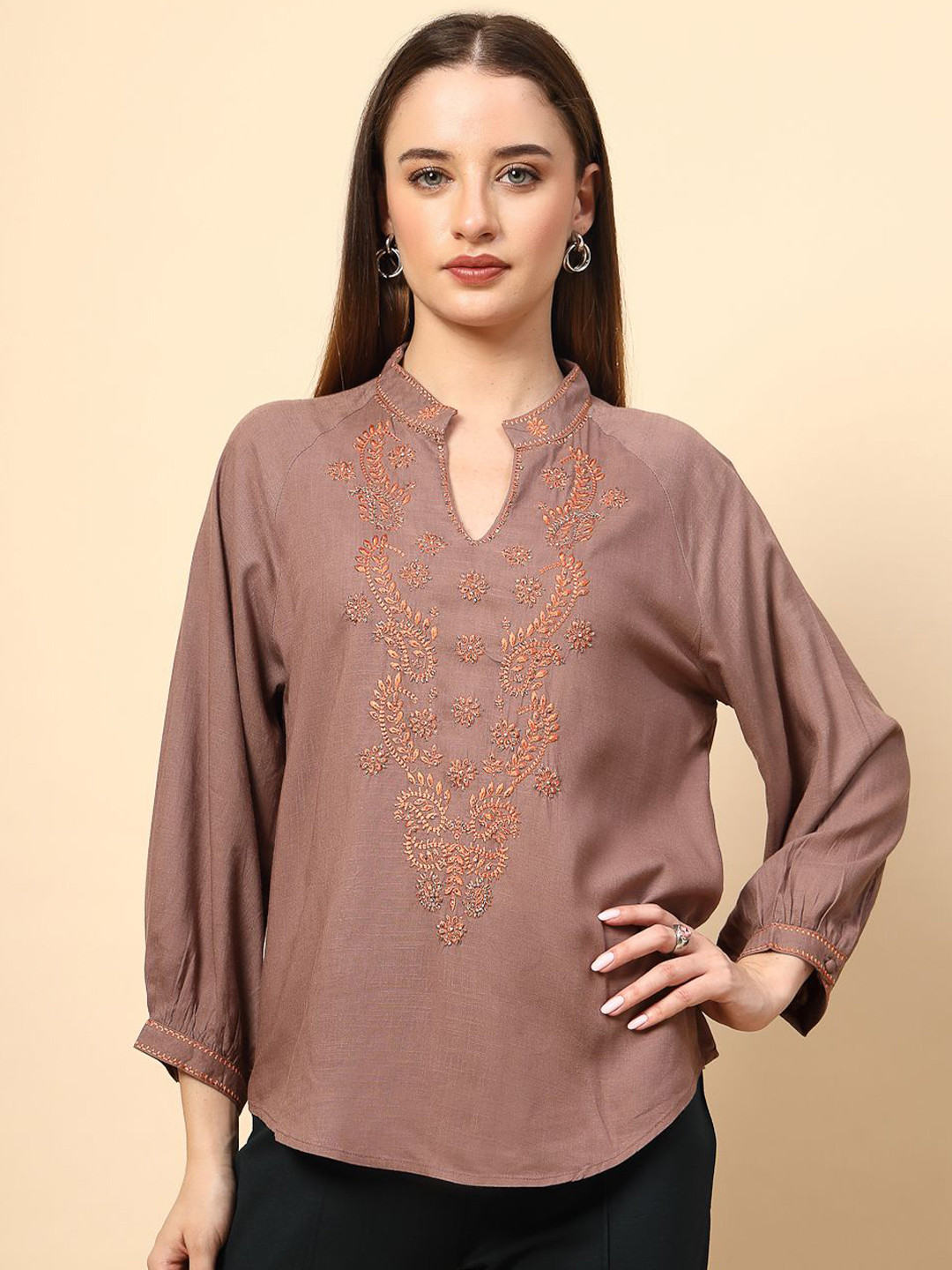 

Gipsy Embroidered Tunic, Khaki