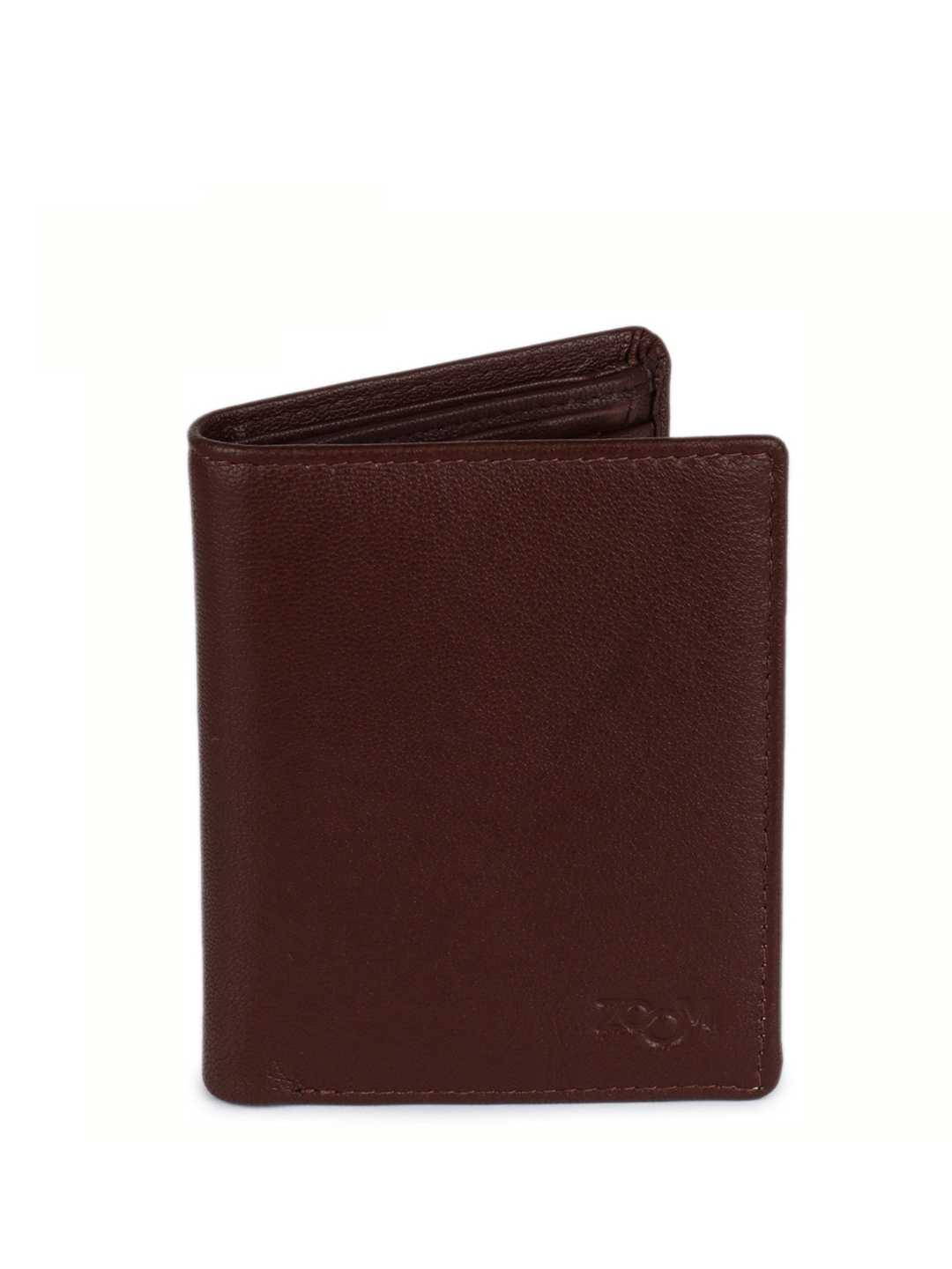 

Zoom Shoes Men Solid Textured Leather Two Fold Wallet, Brown