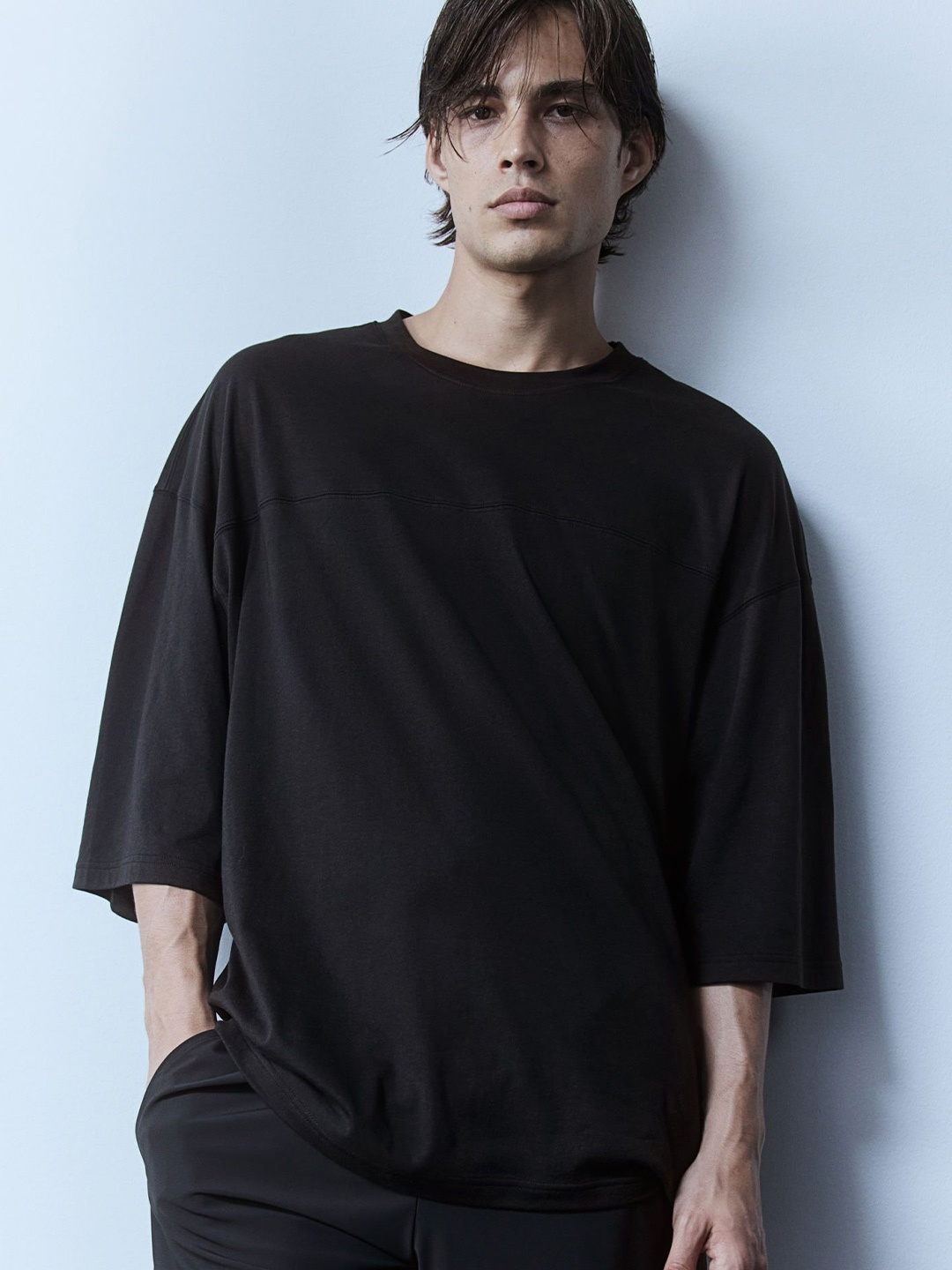 

H&M Oversized Fit Sports top in DryMove Tshirts, Black