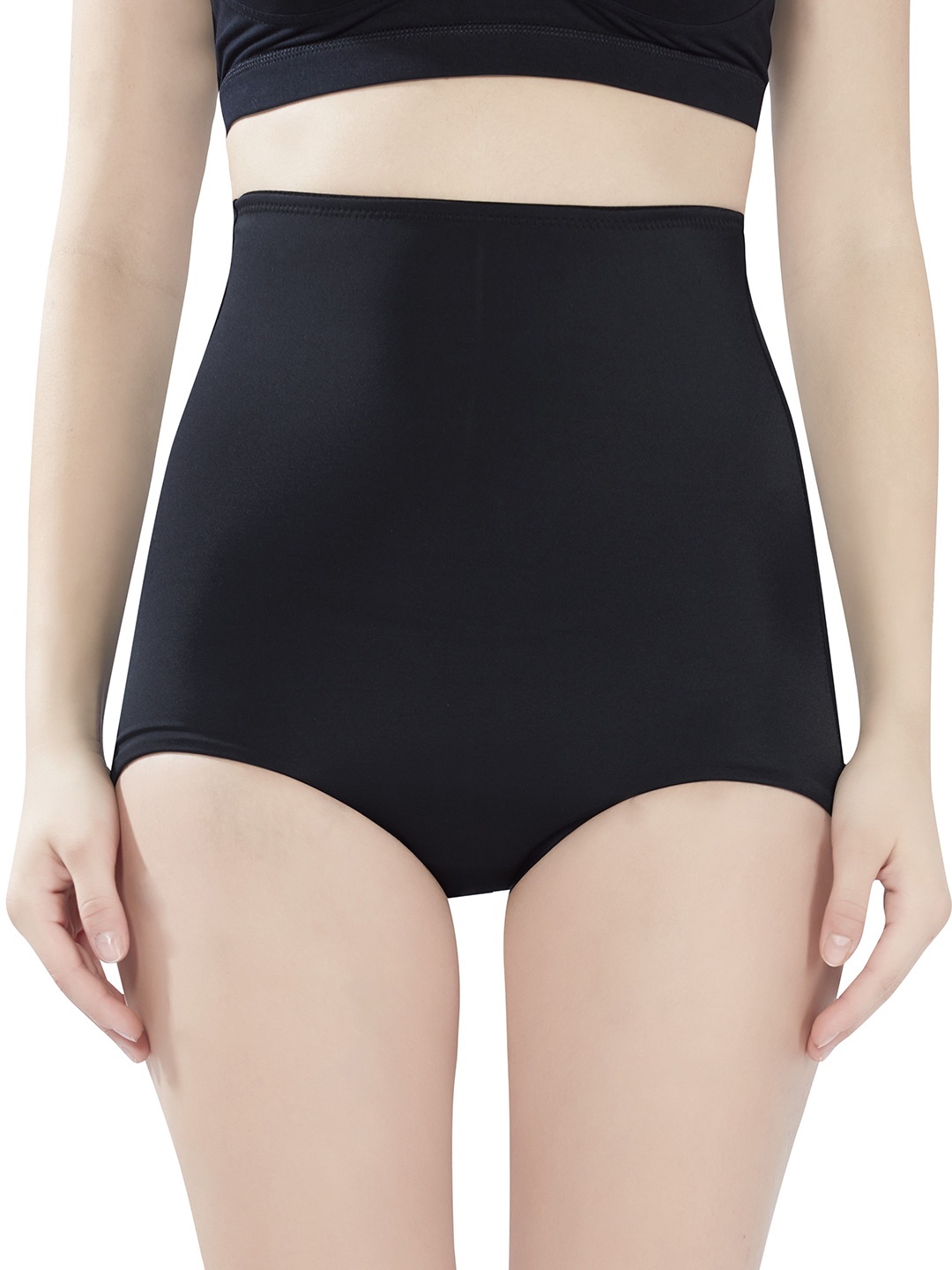 

PLUMBURY Seamless High Waist Tummy Tucker Shapewear, Black