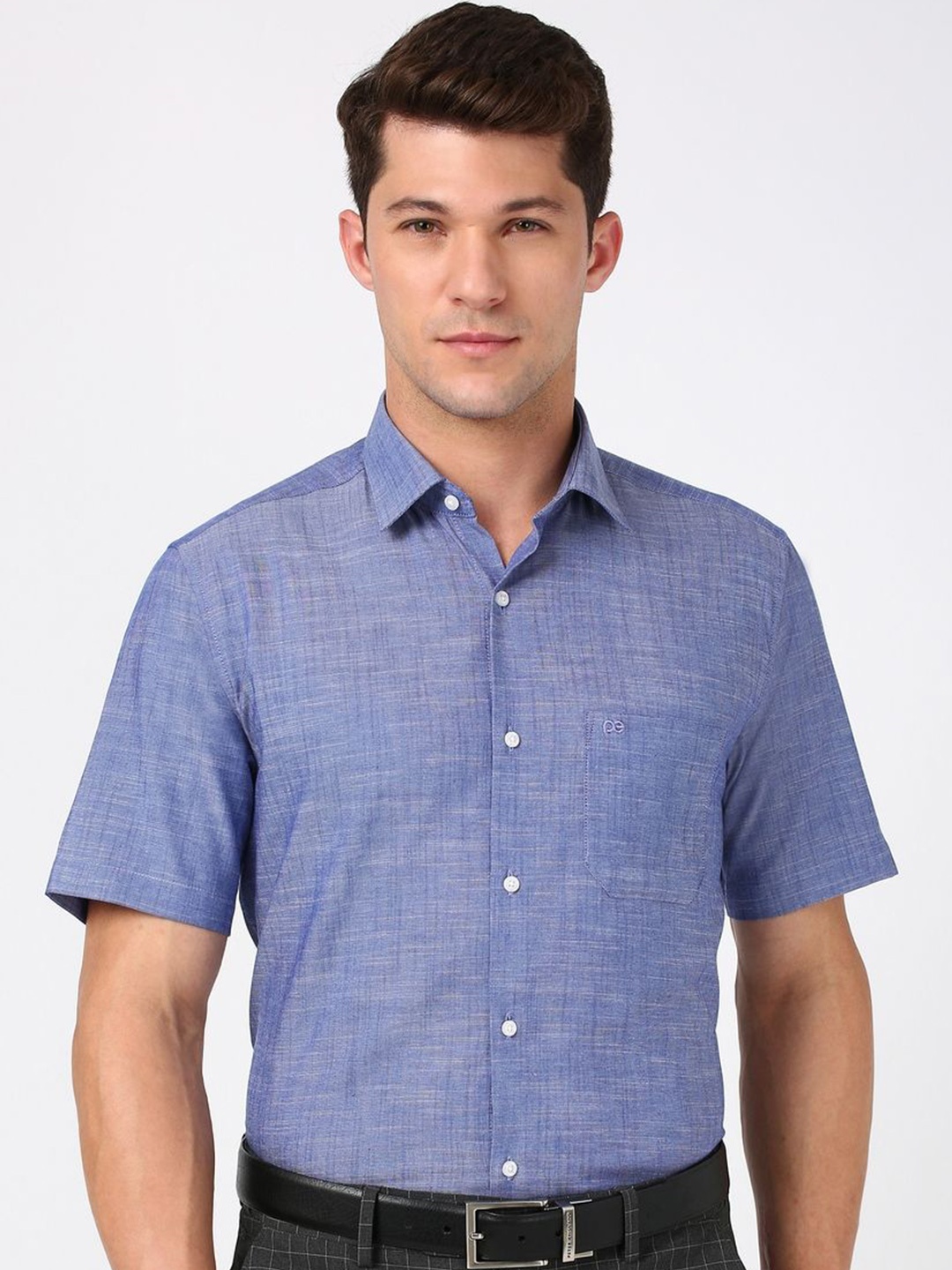 

Peter England Men Opaque Formal Shirt, Blue